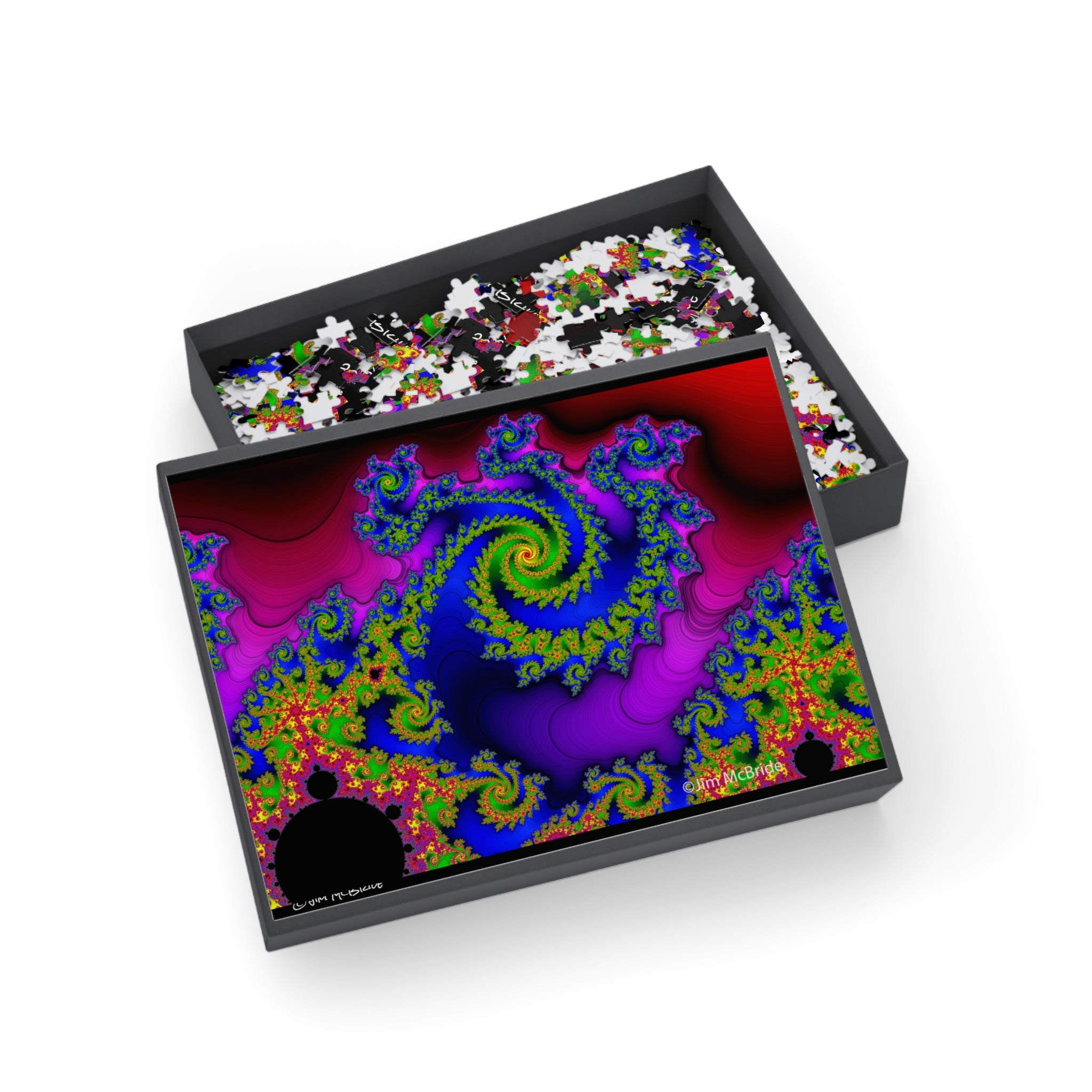 Psychedelic Fractal Jigsaw Puzzle: Vibrant Colors, Fun Challenge (1000-Piece)