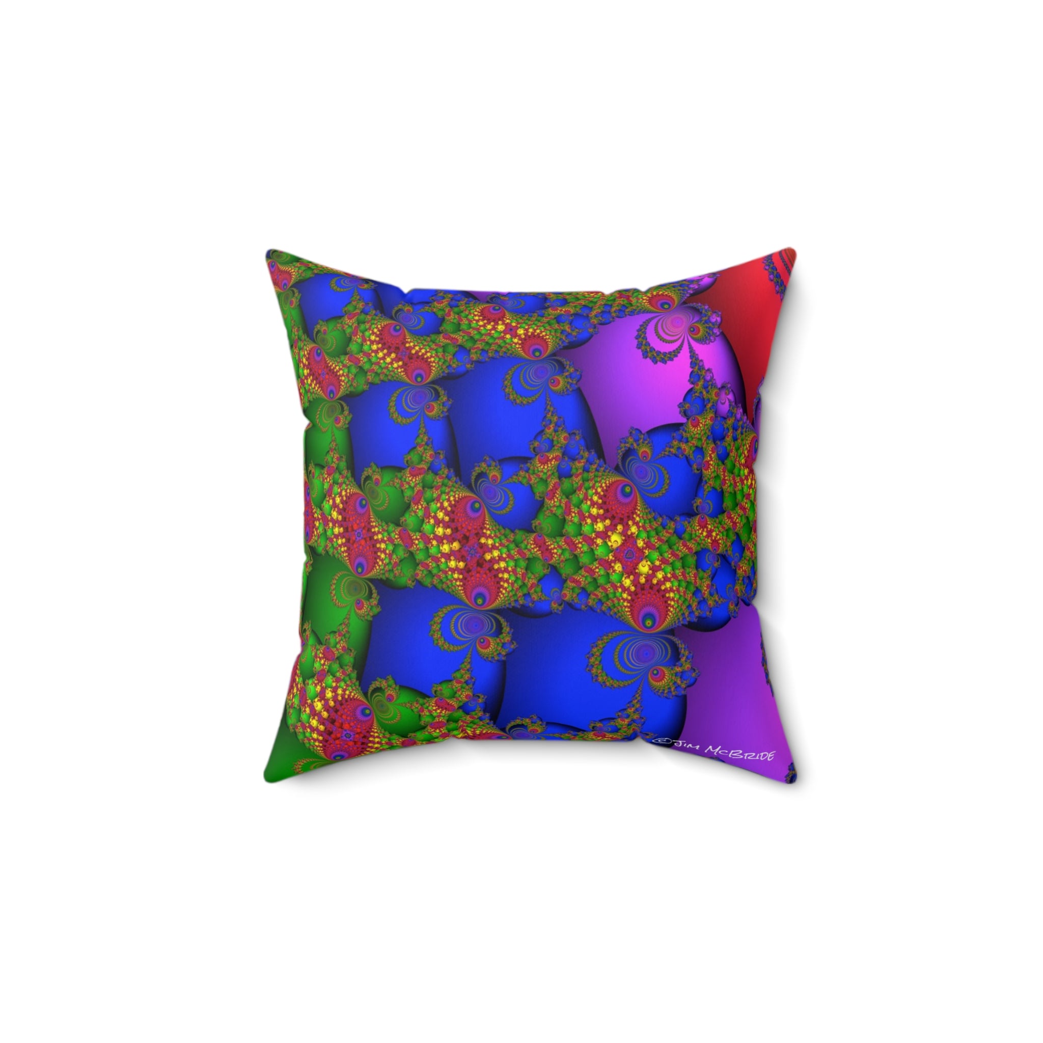 Fractal Art Pillow: Psychedelic Boho Decor