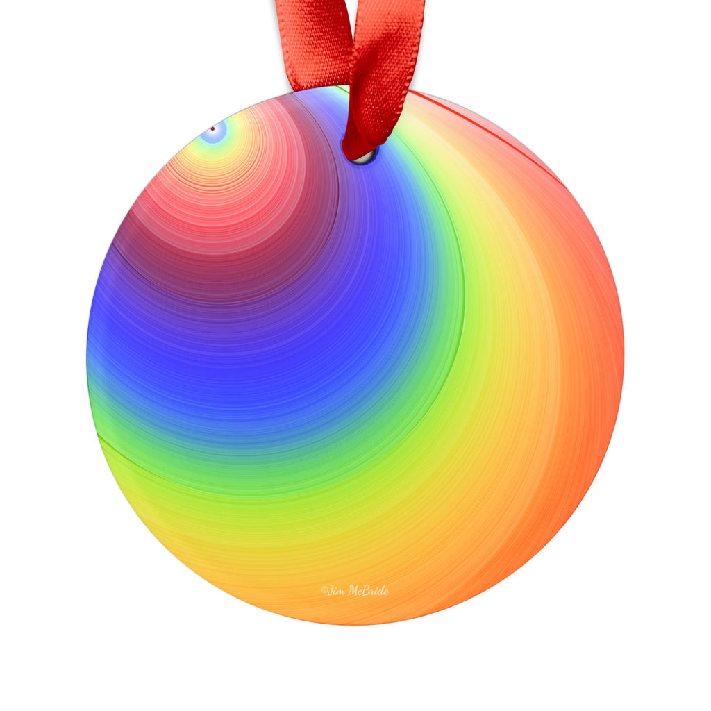 Fractal Acrylic Christmas Ornament: Psychedelic Mandelbrot Tree Decor