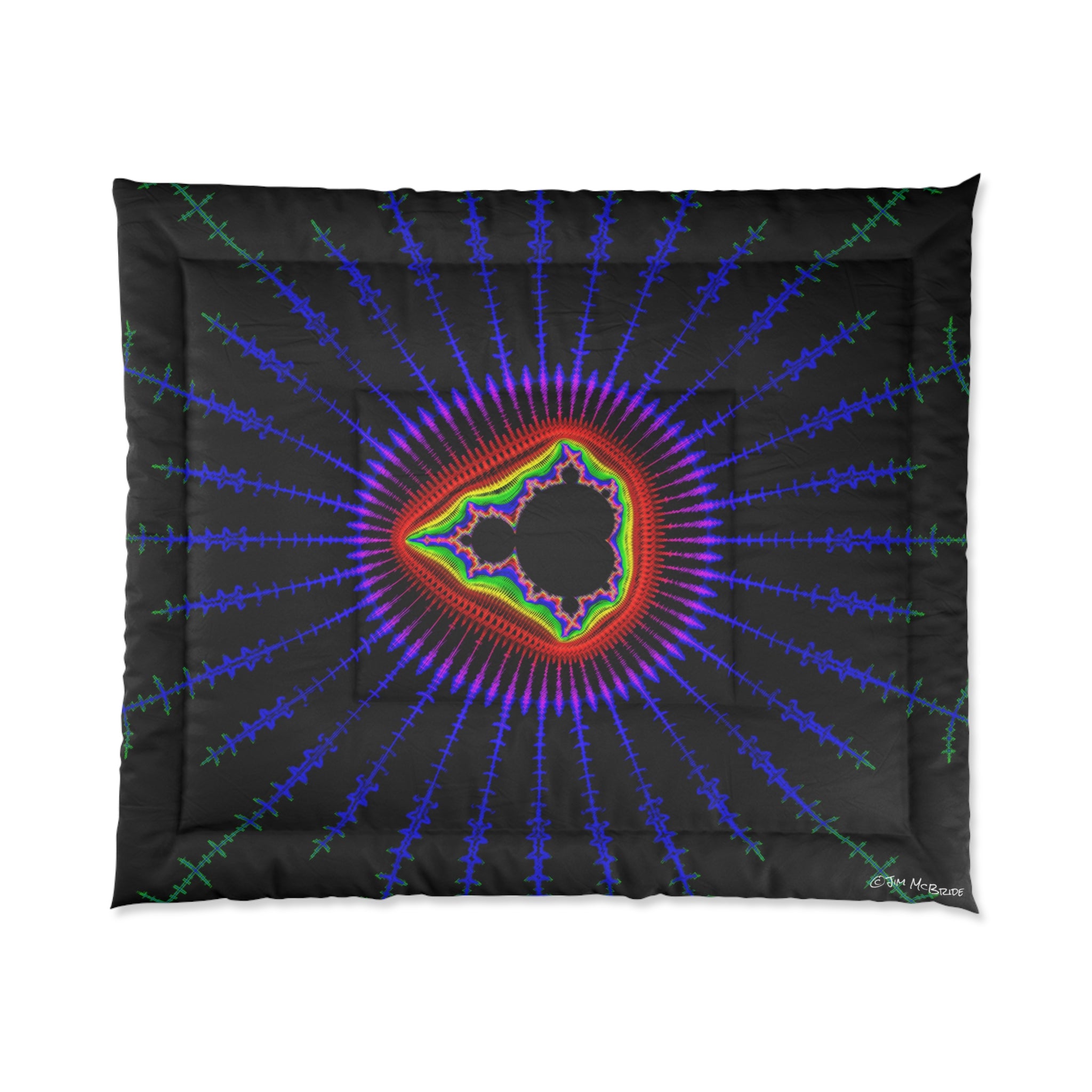Psychedelic Snowflake Comforter Set: Trippy Boho Bedding