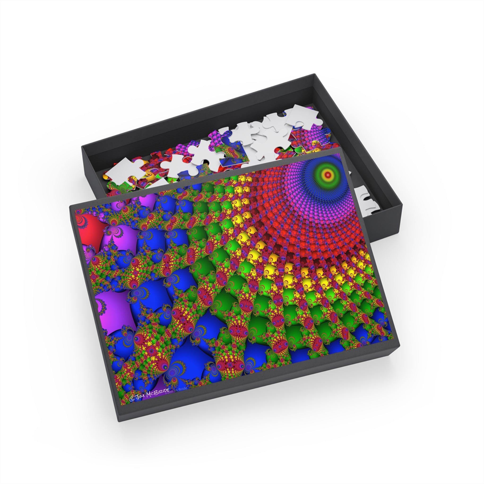 Psychedelic Fractal Jigsaw Puzzle: Vibrant Colors, Fun Challenge (1000-Piece)