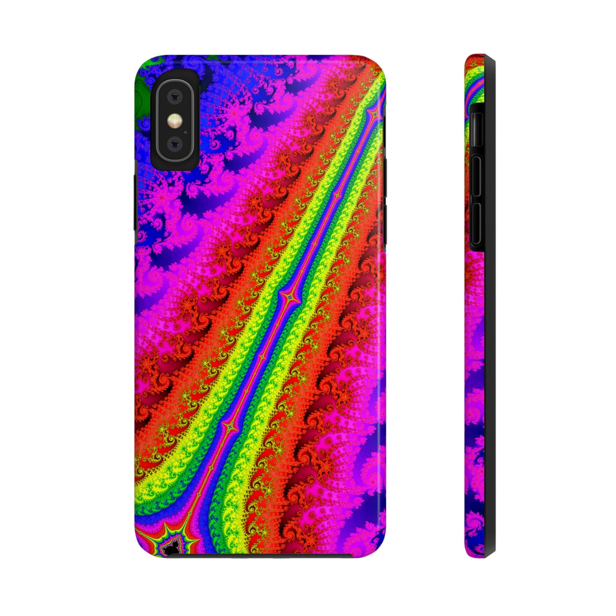 Psychedelic Fractal Tough Phone Case: Colorful Trippy Art