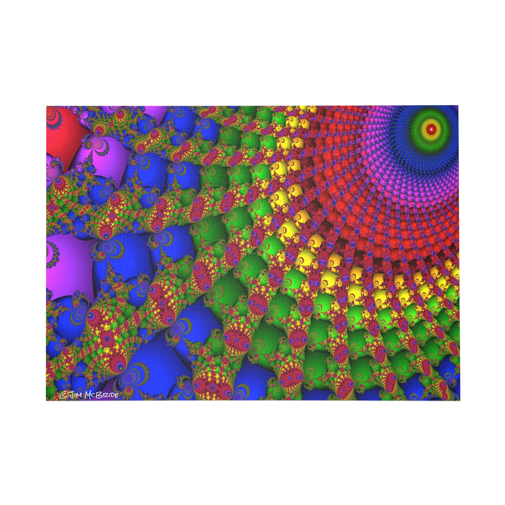 Psychedelic Fractal Jigsaw Puzzle: Vibrant Colors, Fun Challenge (1000-Piece)