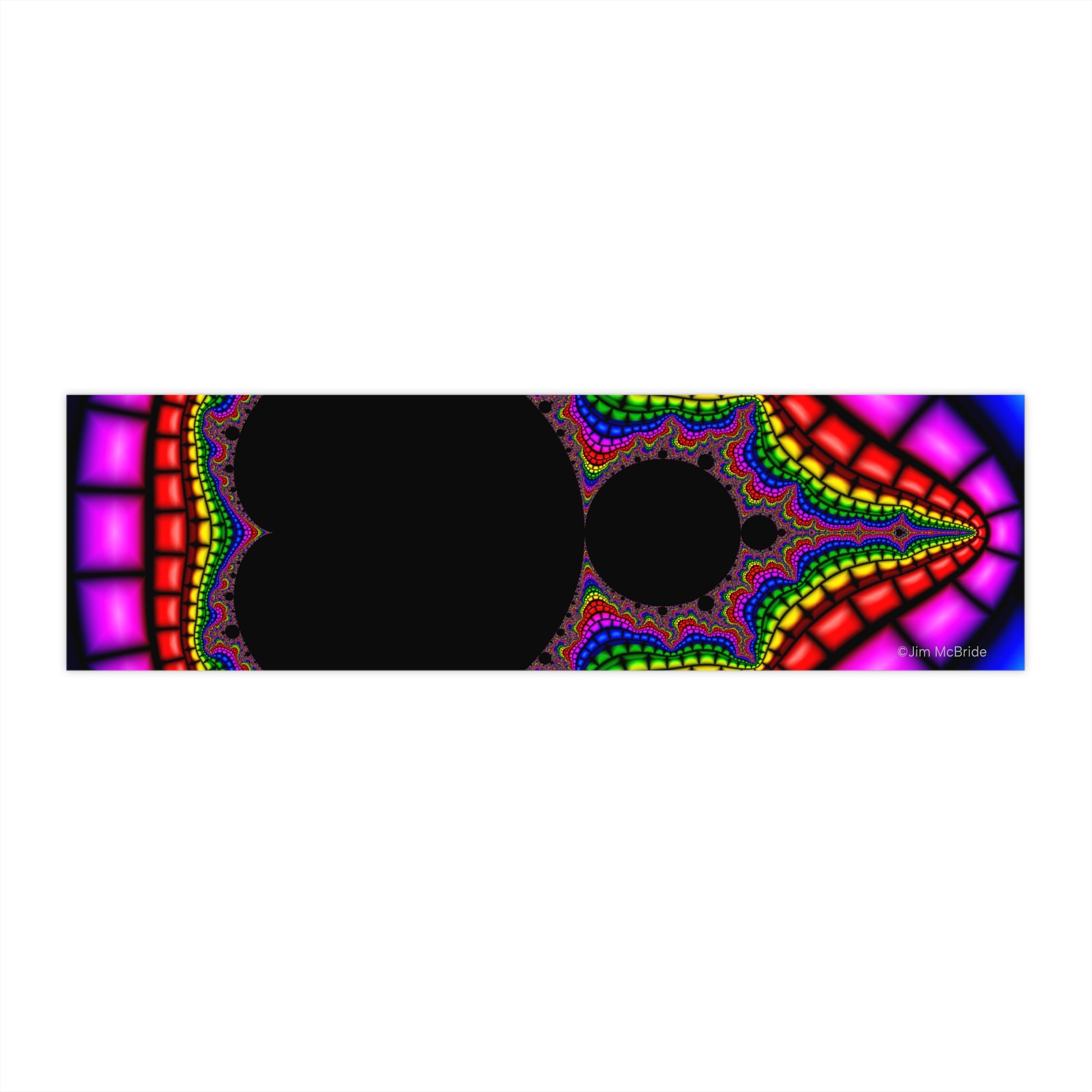 Fractal Bumper Sticker: Trippy Abstract Art, Waterproof Vinyl