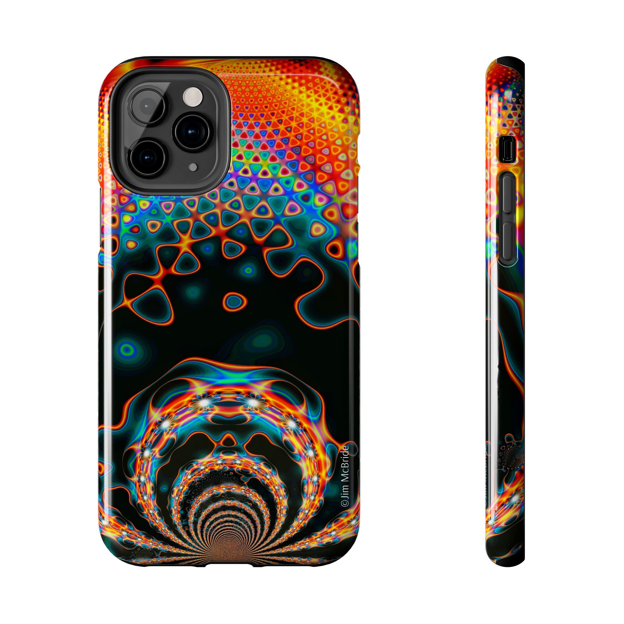 Psychedelic Fractal Tough Phone Case: Colorful Trippy Art