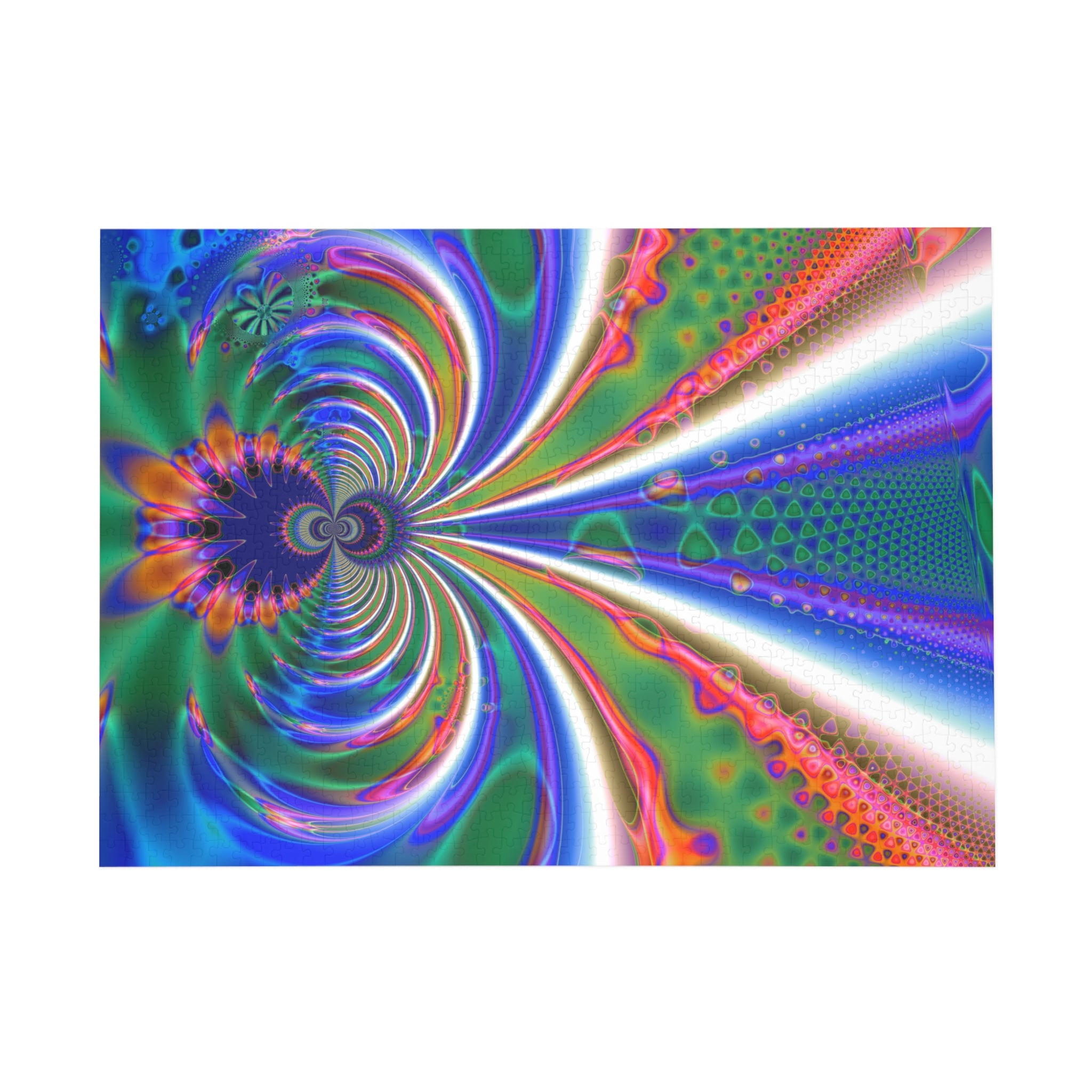 Psychedelic Fractal Jigsaw Puzzle: Vibrant Colors, Fun Challenge (1000-Piece)