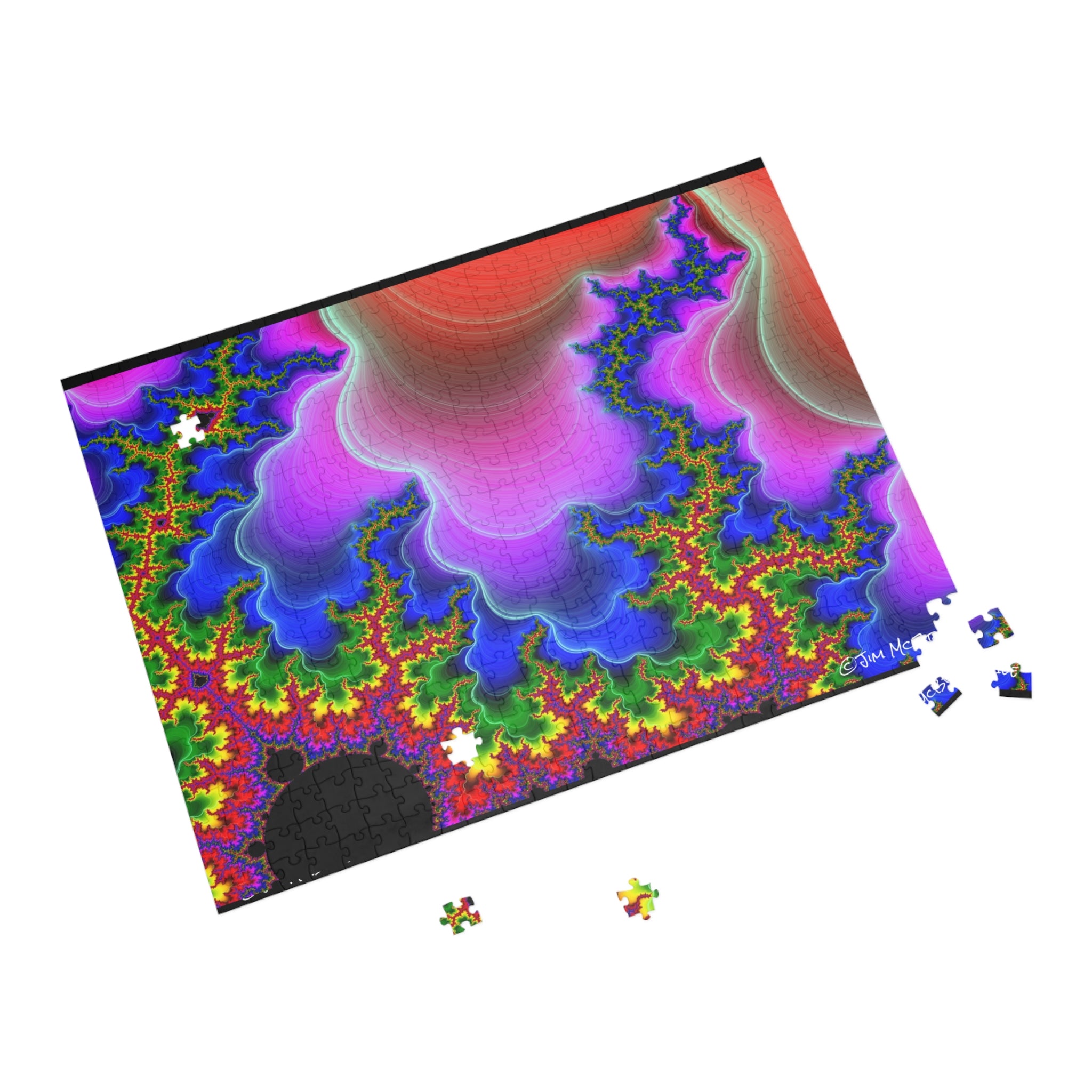 Psychedelic Fractal Jigsaw Puzzle: Vibrant Colors, Fun Challenge (1000-Piece)