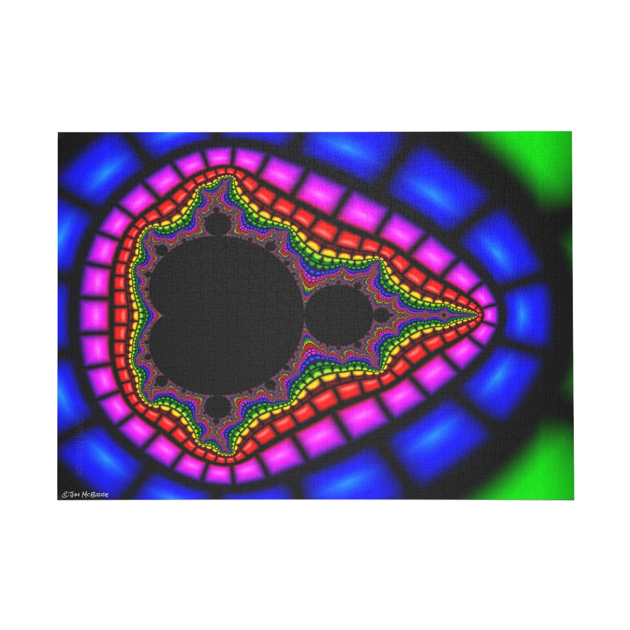 Psychedelic Fractal Jigsaw Puzzle: Vibrant Colors, Fun Challenge (1000-Piece)