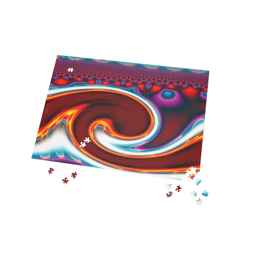 Psychedelic Fractal Jigsaw Puzzle: Vibrant Colors, Fun Challenge (1000-Piece)