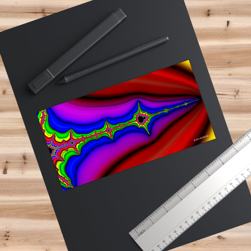 Fractal Bumper Sticker: Trippy Abstract Art, Waterproof Vinyl