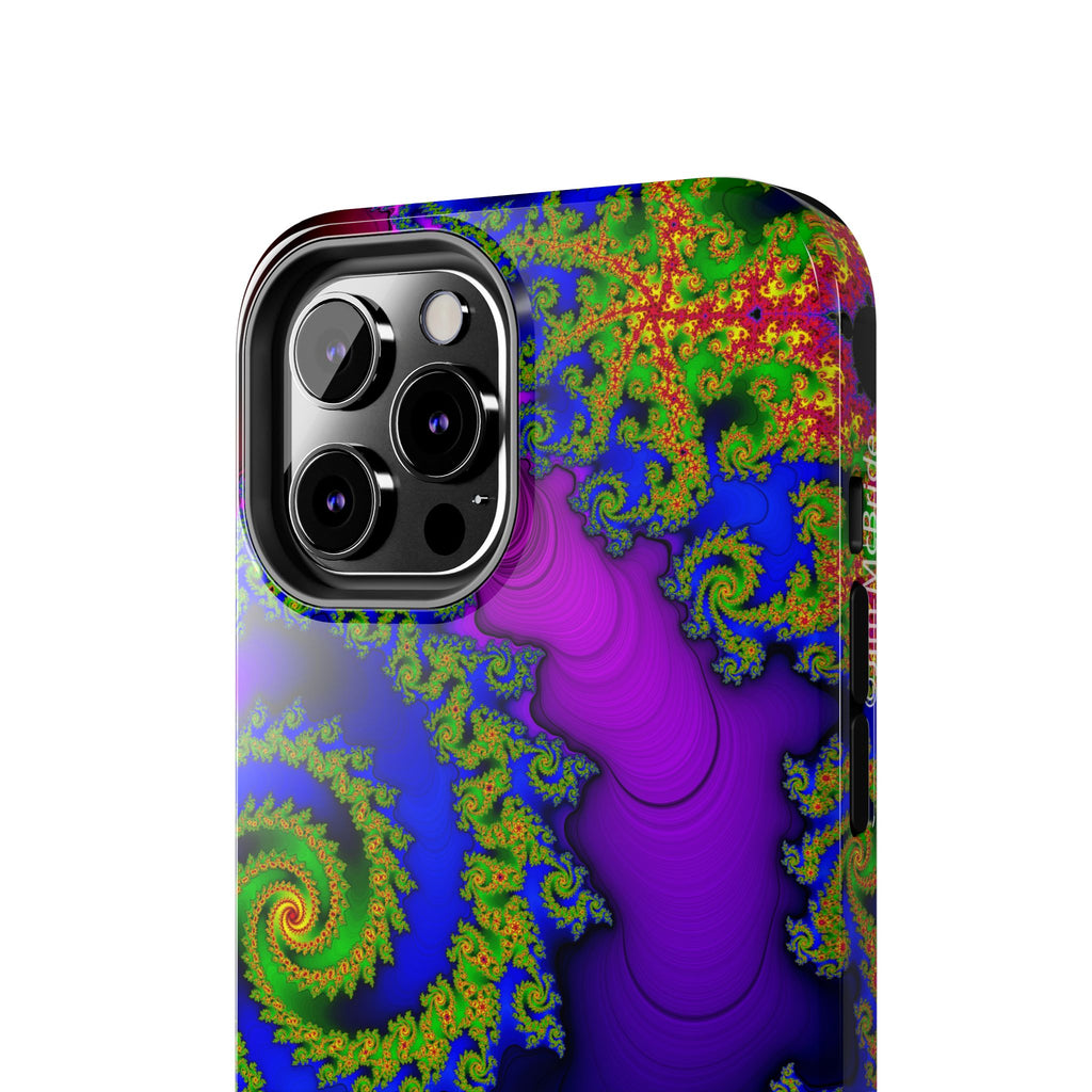 Psychedelic Fractal Tough Phone Case: Colorful Trippy Art