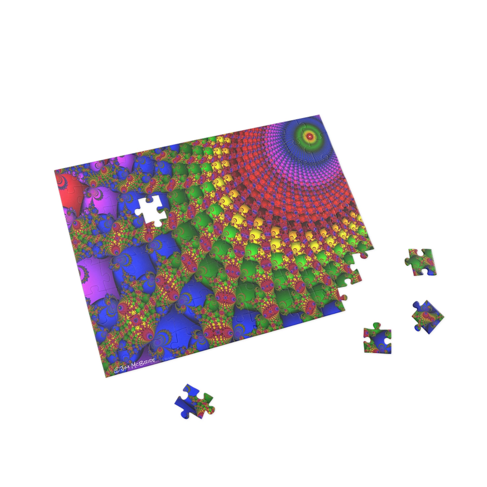 Psychedelic Fractal Jigsaw Puzzle: Vibrant Colors, Fun Challenge (1000-Piece)