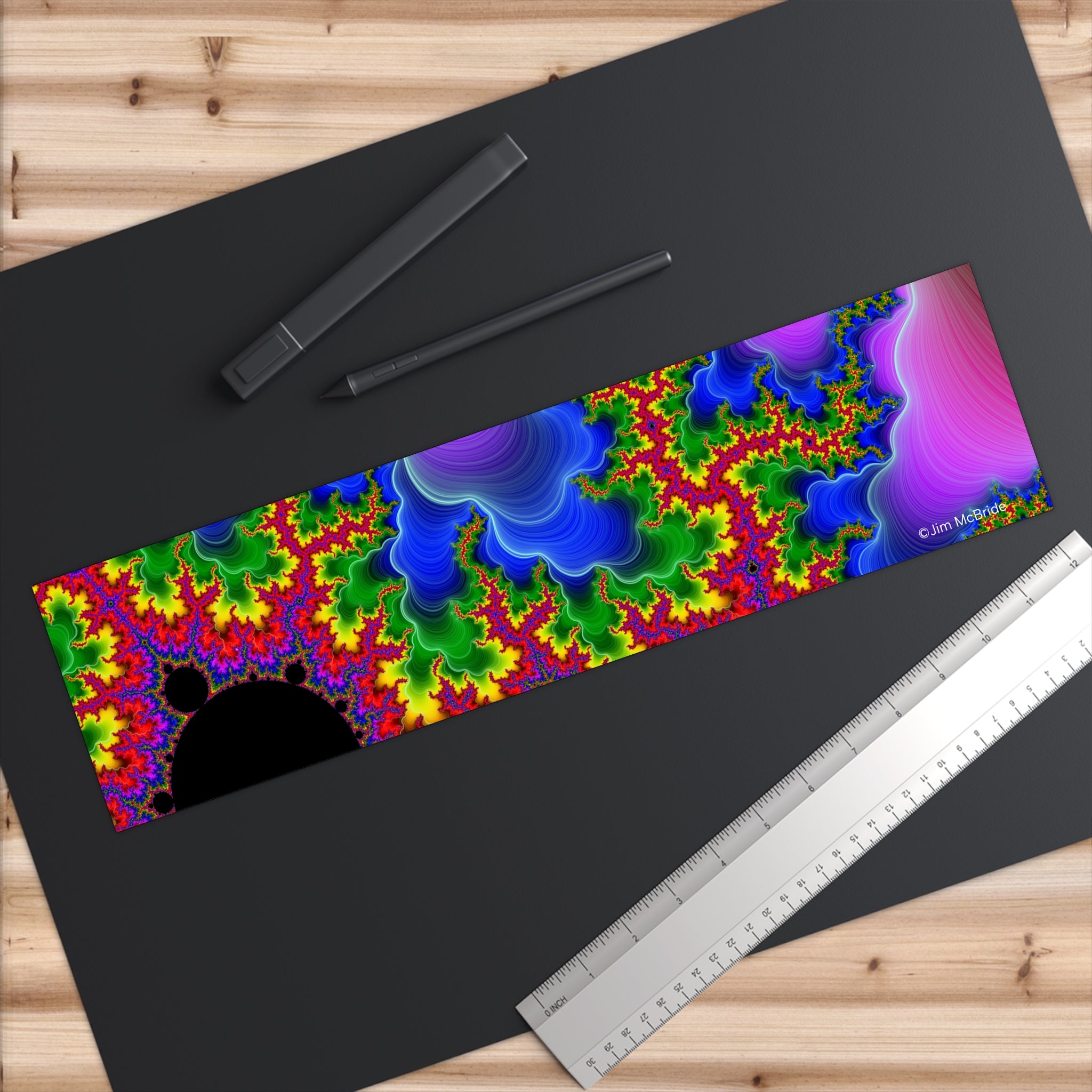 Fractal Bumper Sticker: Trippy Abstract Art, Waterproof Vinyl