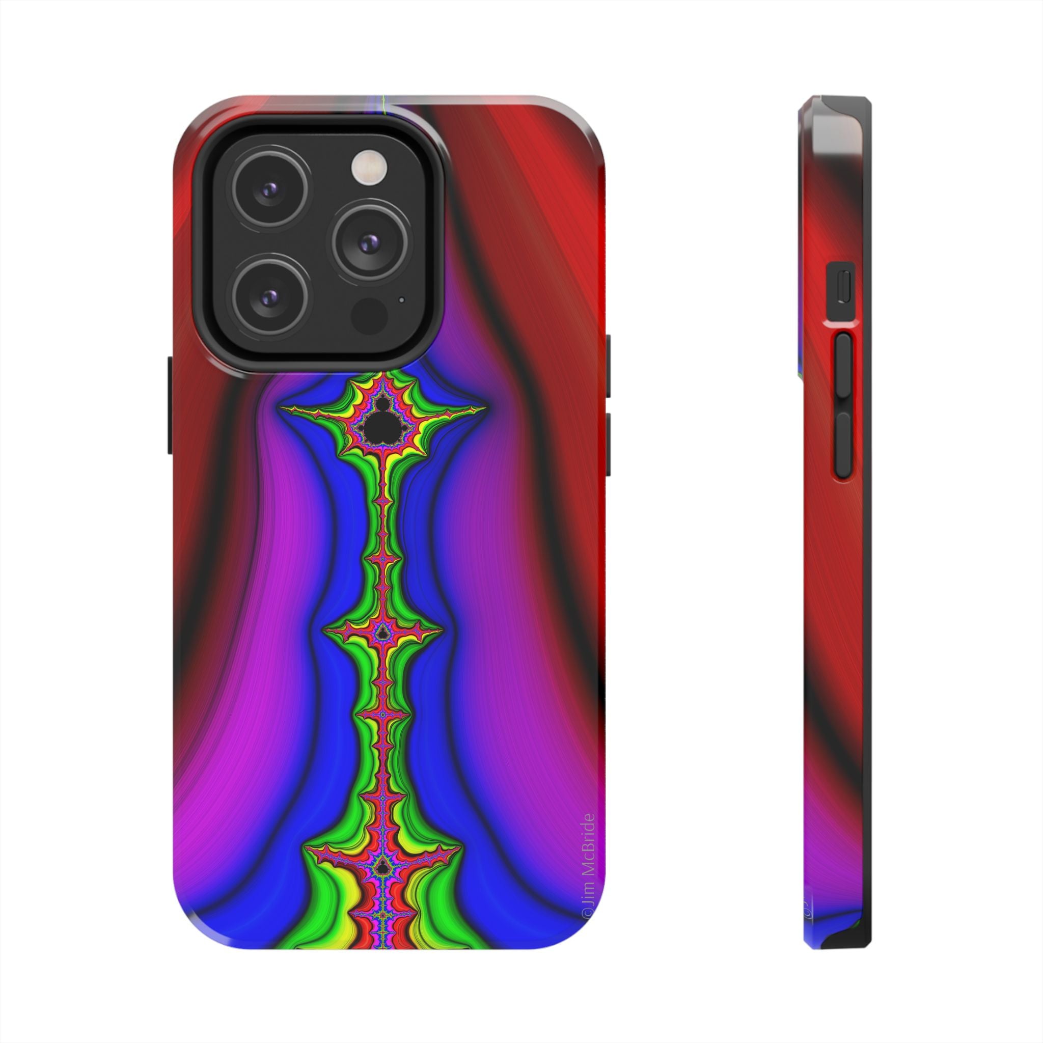 Psychedelic Fractal Tough Phone Case: Colorful Trippy Art