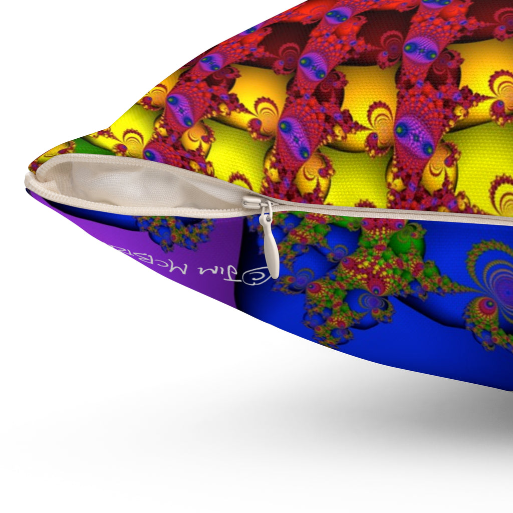Fractal Art Pillow: Psychedelic Boho Decor