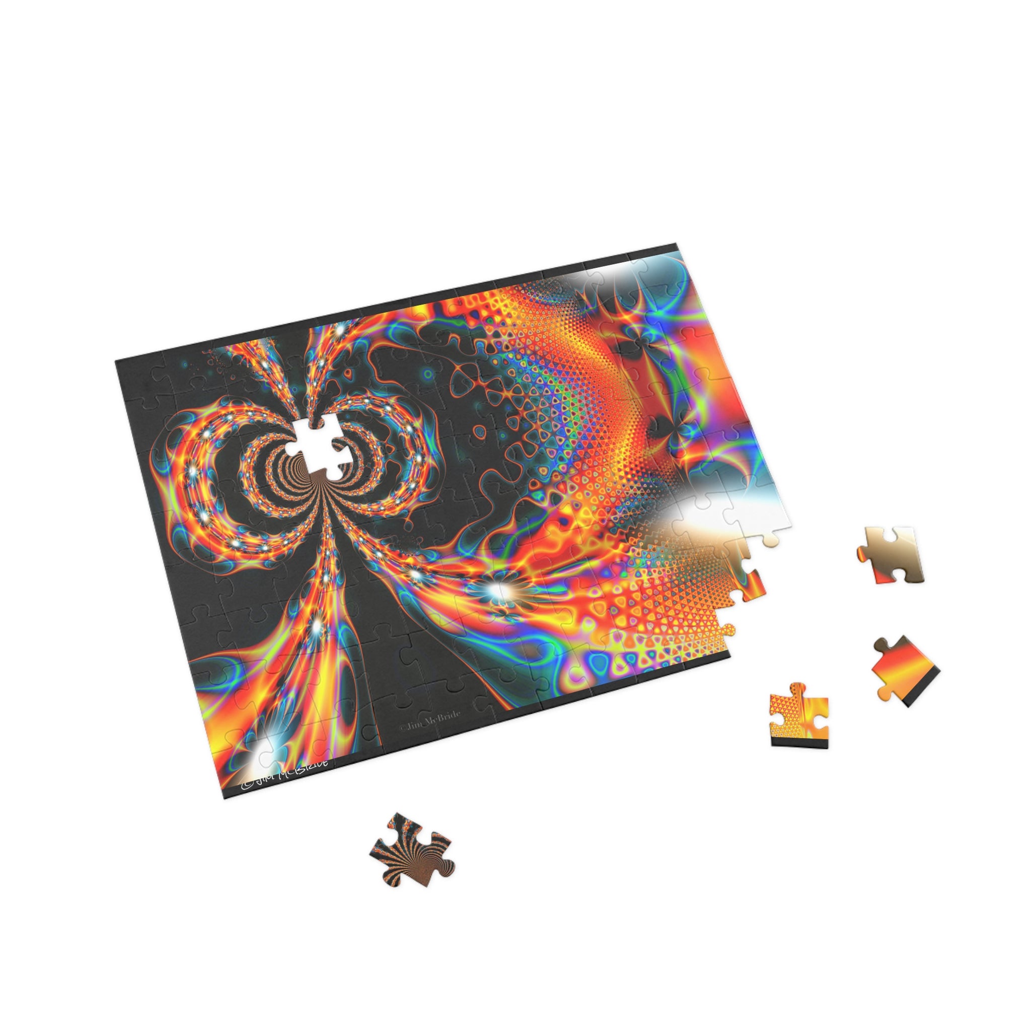 Psychedelic Fractal Jigsaw Puzzle: Vibrant Colors, Fun Challenge (1000-Piece)