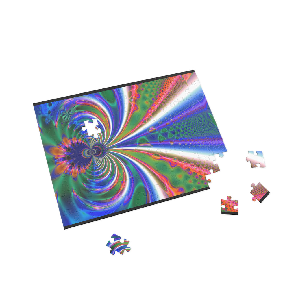 Psychedelic Fractal Jigsaw Puzzle: Vibrant Colors, Fun Challenge (1000-Piece)