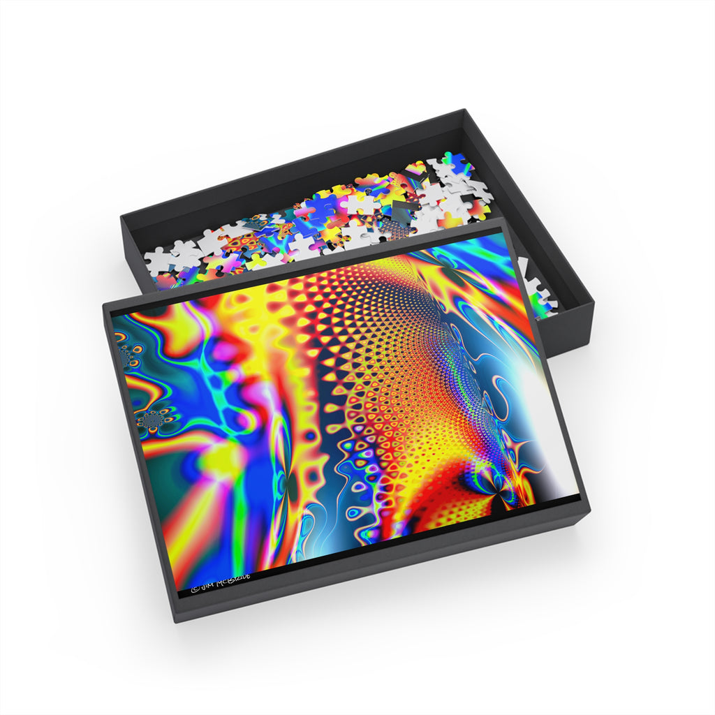 Psychedelic Fractal Jigsaw Puzzle: Vibrant Colors, Fun Challenge (1000-Piece)