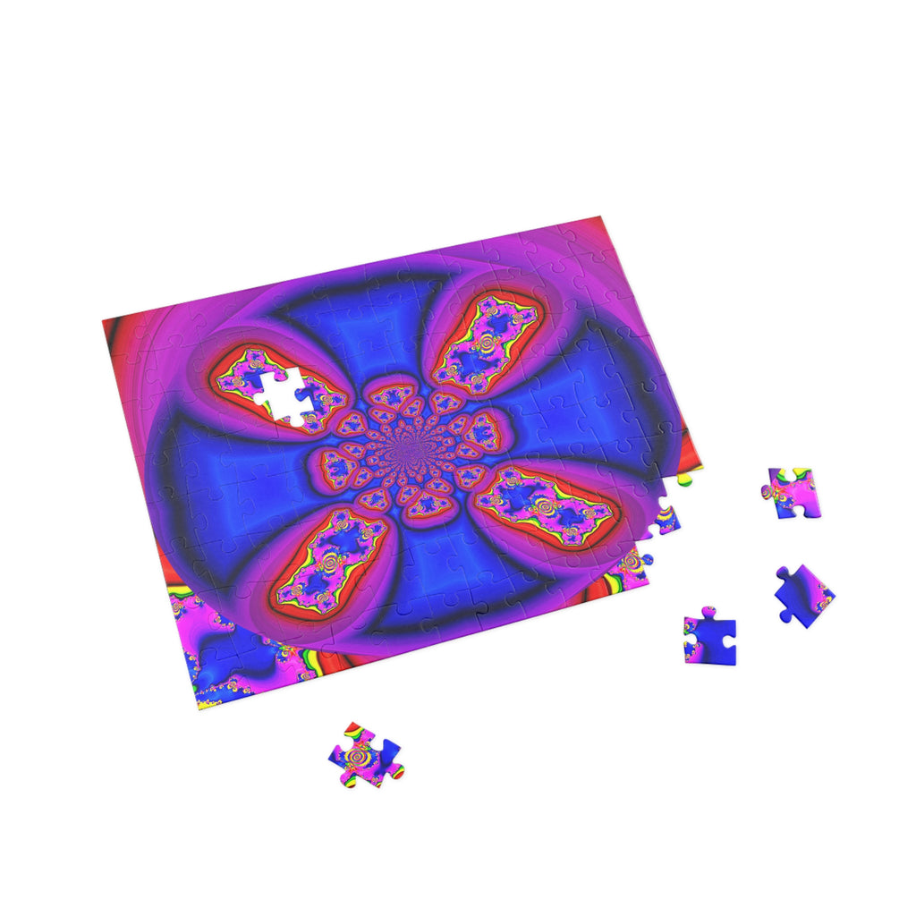 Psychedelic Fractal Jigsaw Puzzle: Vibrant Colors, Fun Challenge (1000-Piece)