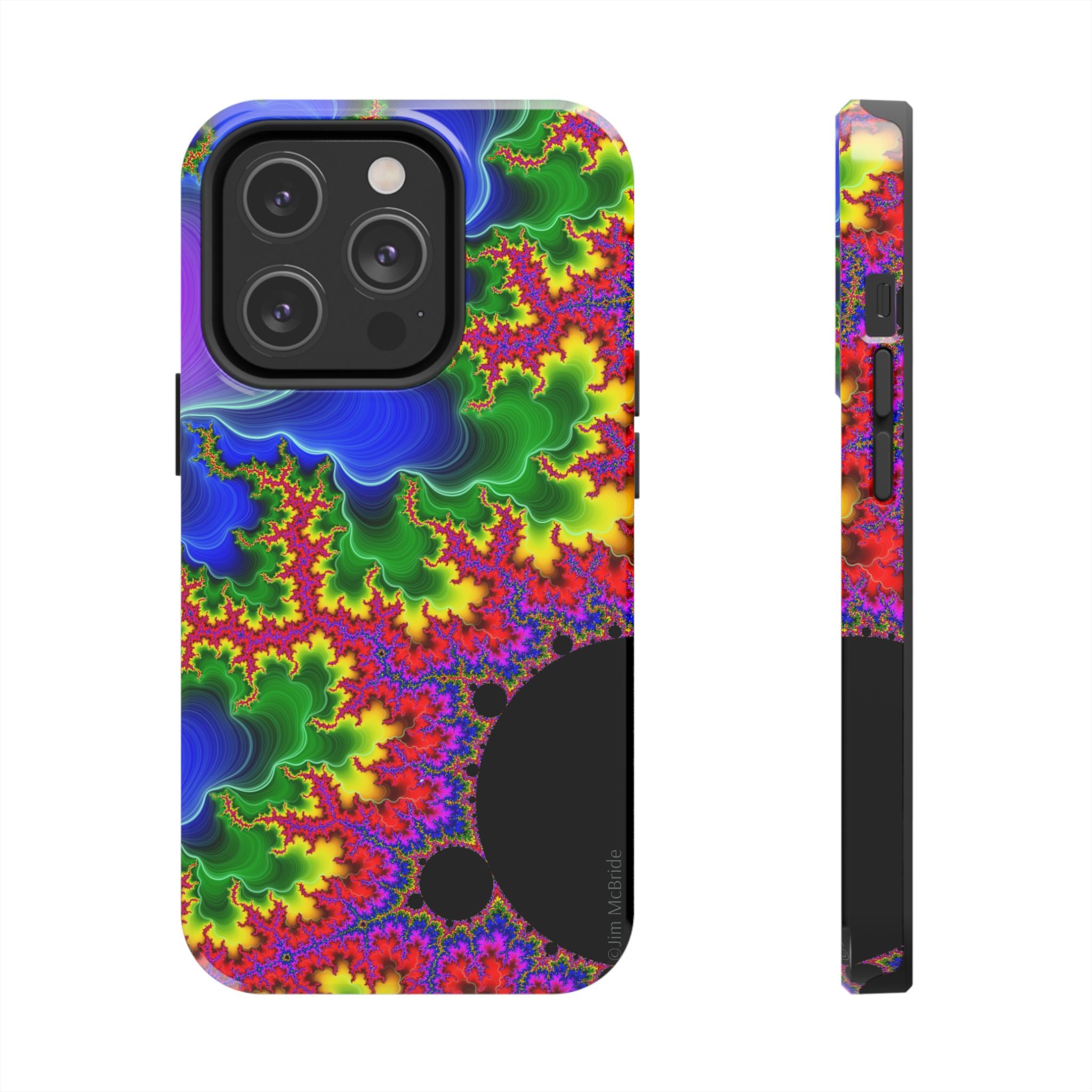 Psychedelic Fractal Tough Phone Case: Colorful Trippy Art