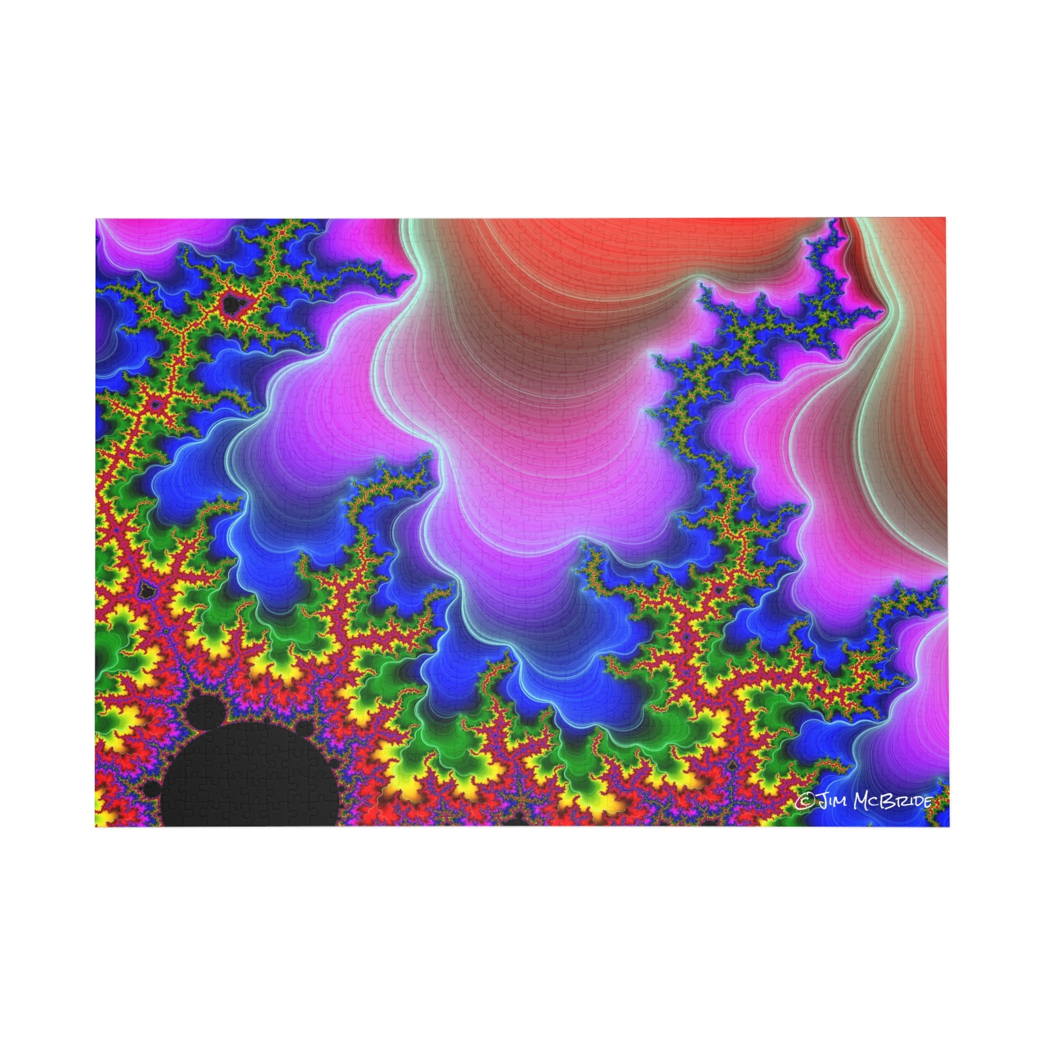 Psychedelic Fractal Jigsaw Puzzle: Vibrant Colors, Fun Challenge (1000-Piece)