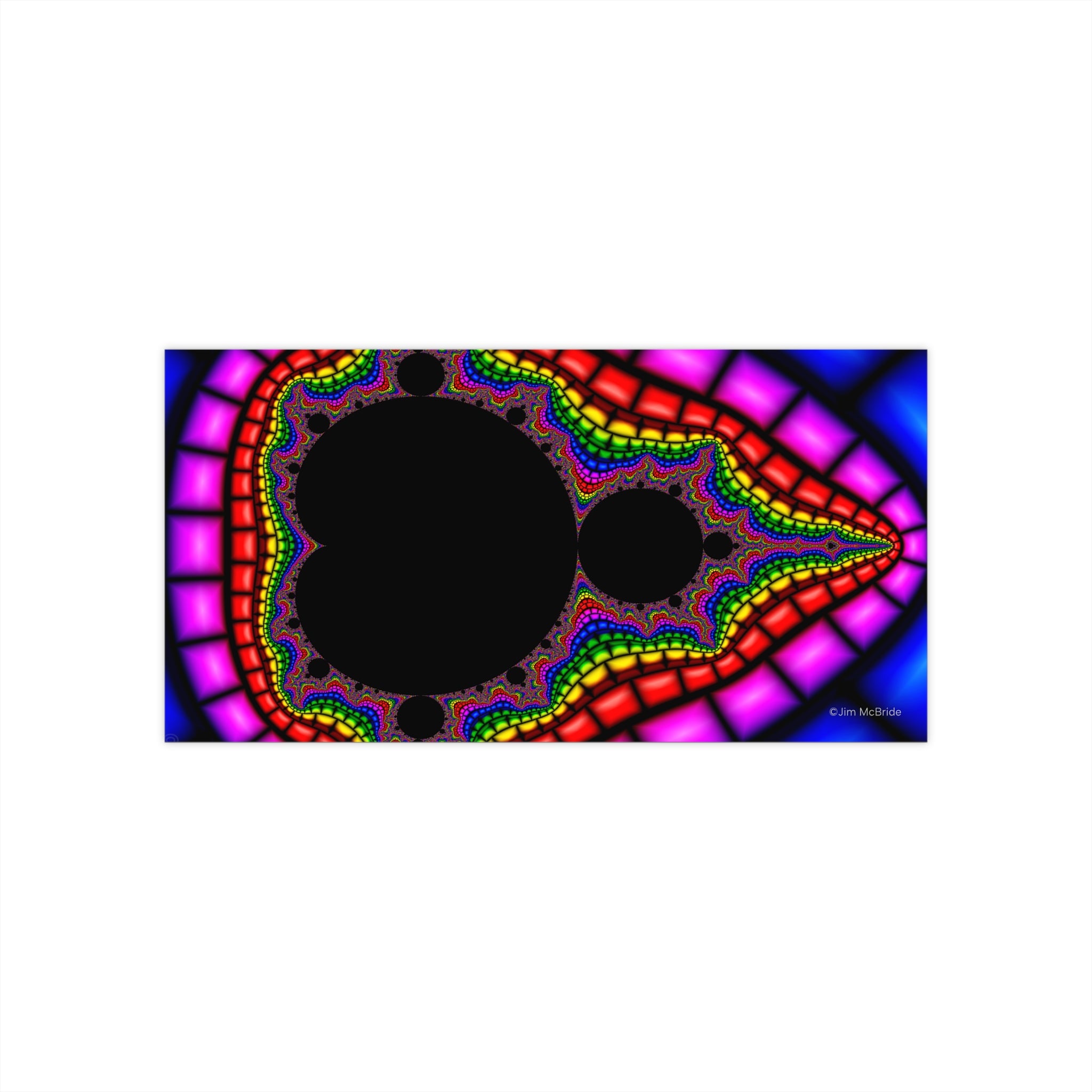 Fractal Bumper Sticker: Trippy Abstract Art, Waterproof Vinyl