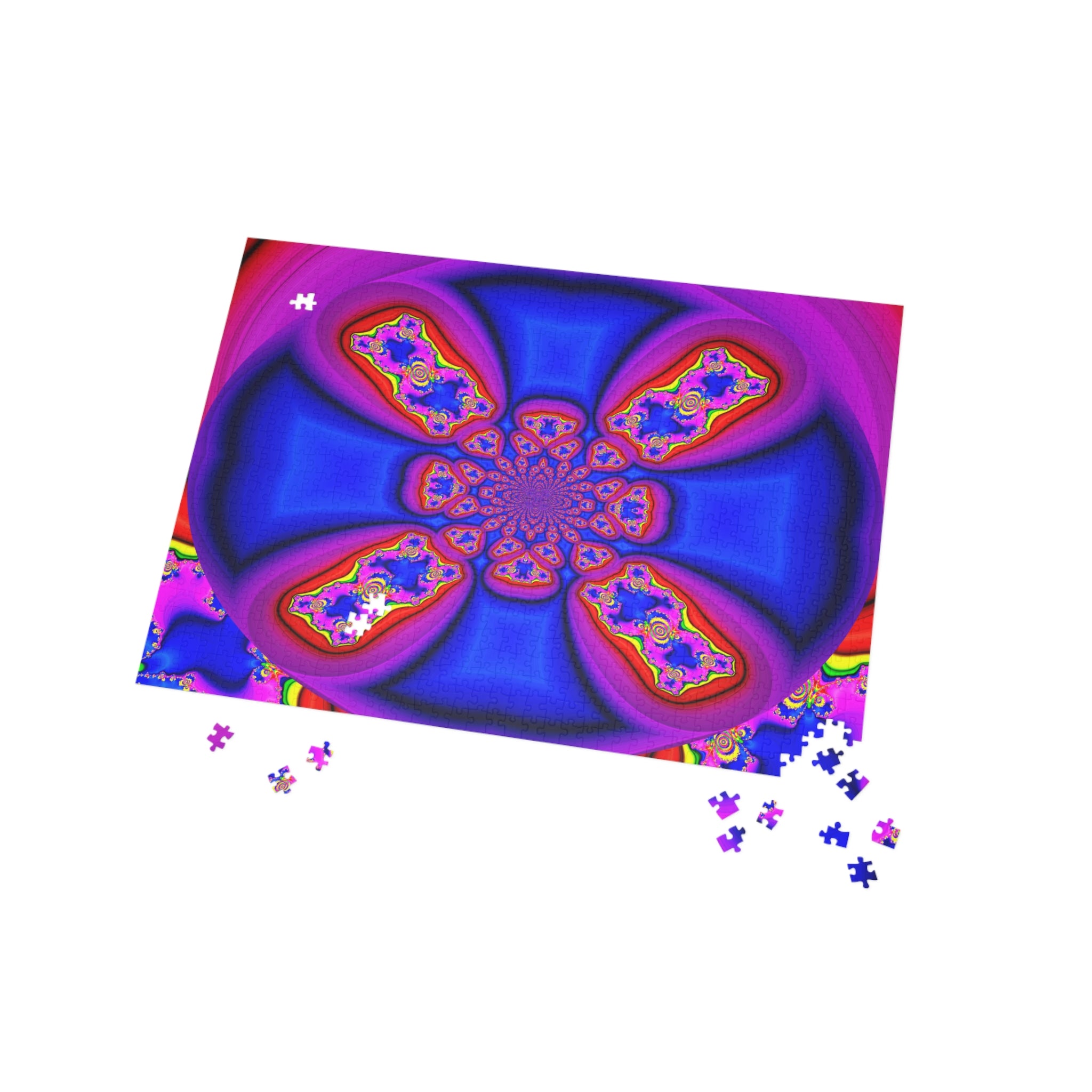 Psychedelic Fractal Jigsaw Puzzle: Vibrant Colors, Fun Challenge (1000-Piece)