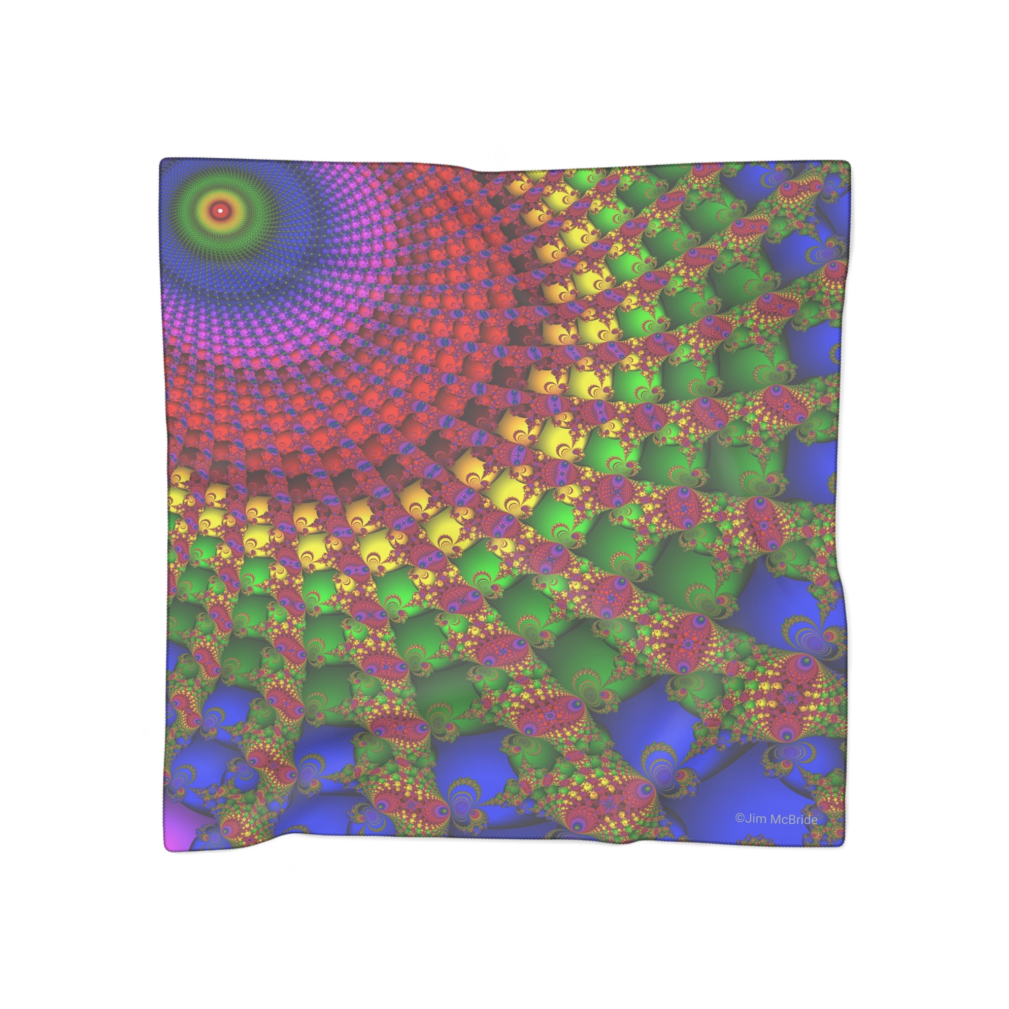Trippy Mandelbrot Fractal Scarf: Colorful Abstract Art
