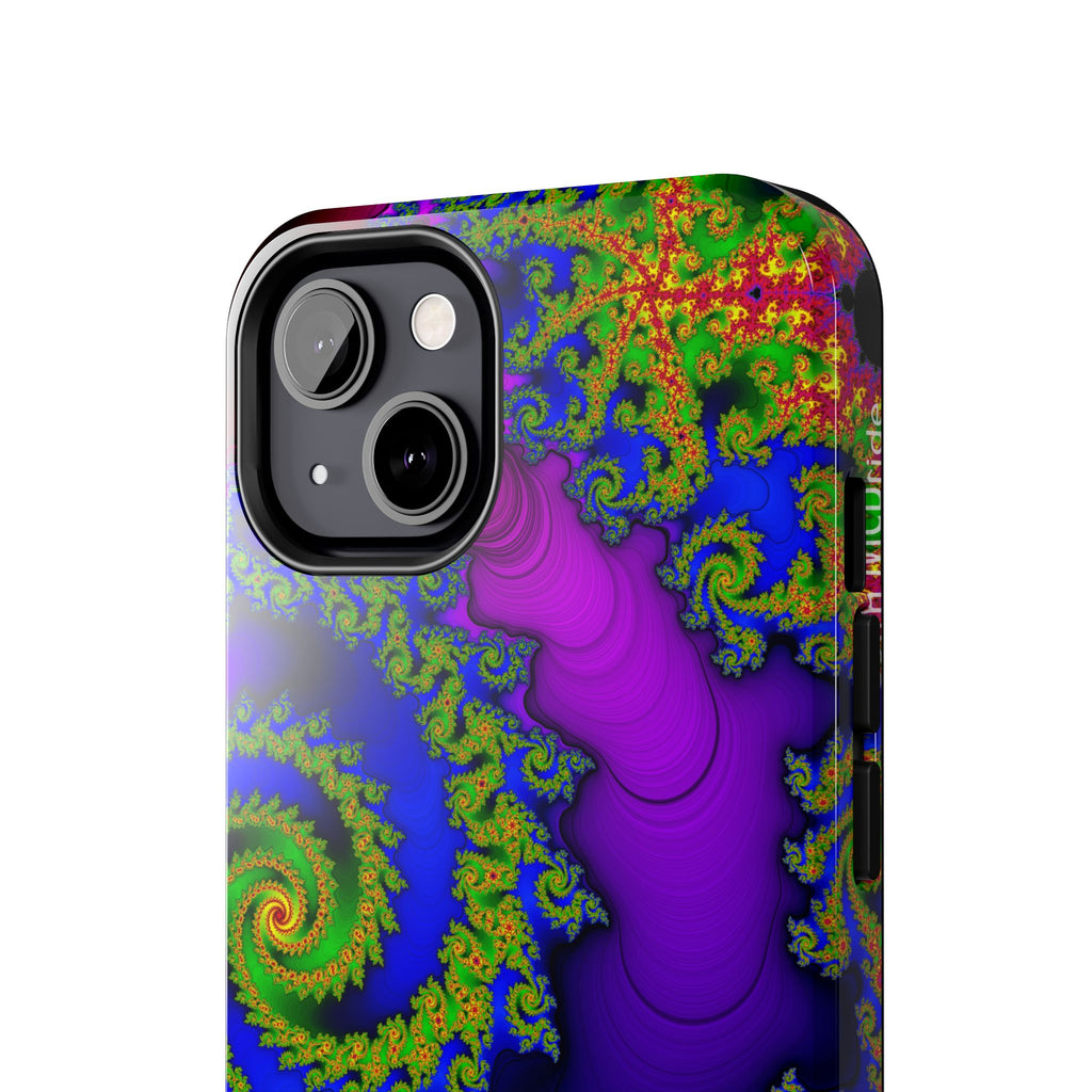 Psychedelic Fractal Tough Phone Case: Colorful Trippy Art