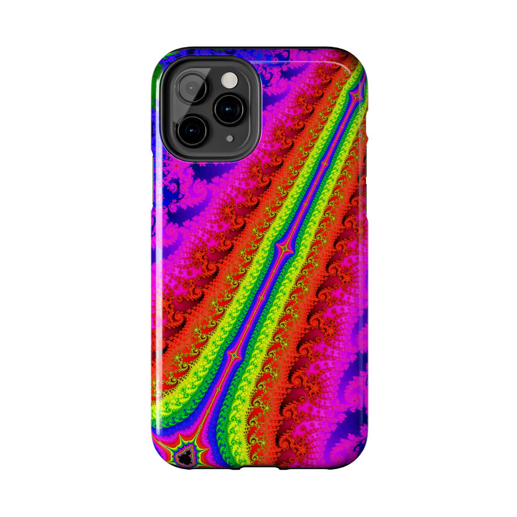Psychedelic Fractal Tough Phone Case: Colorful Trippy Art