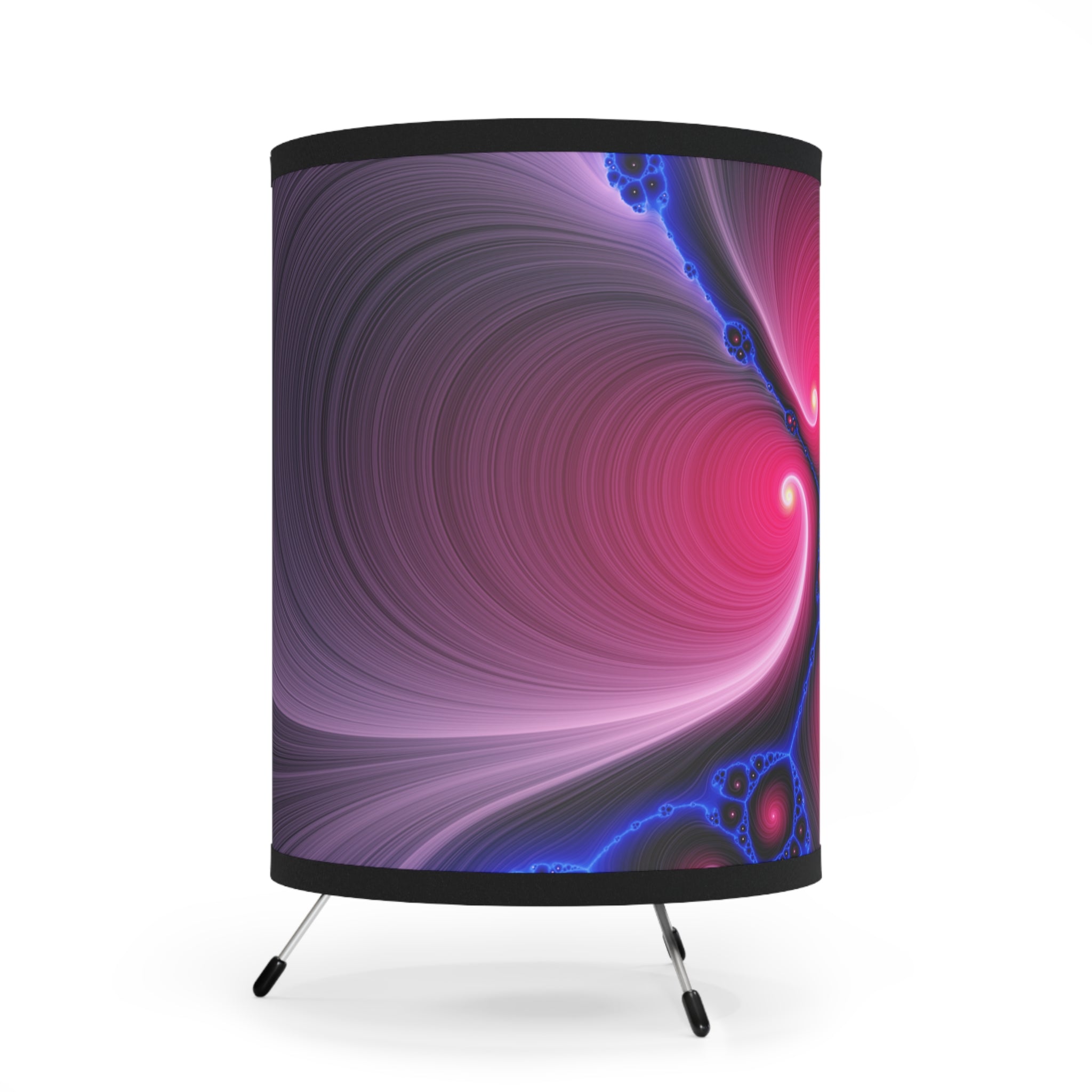 Psychedelic Fractal Lampshade: Vibrant Mandala Print, Meditation Lamp