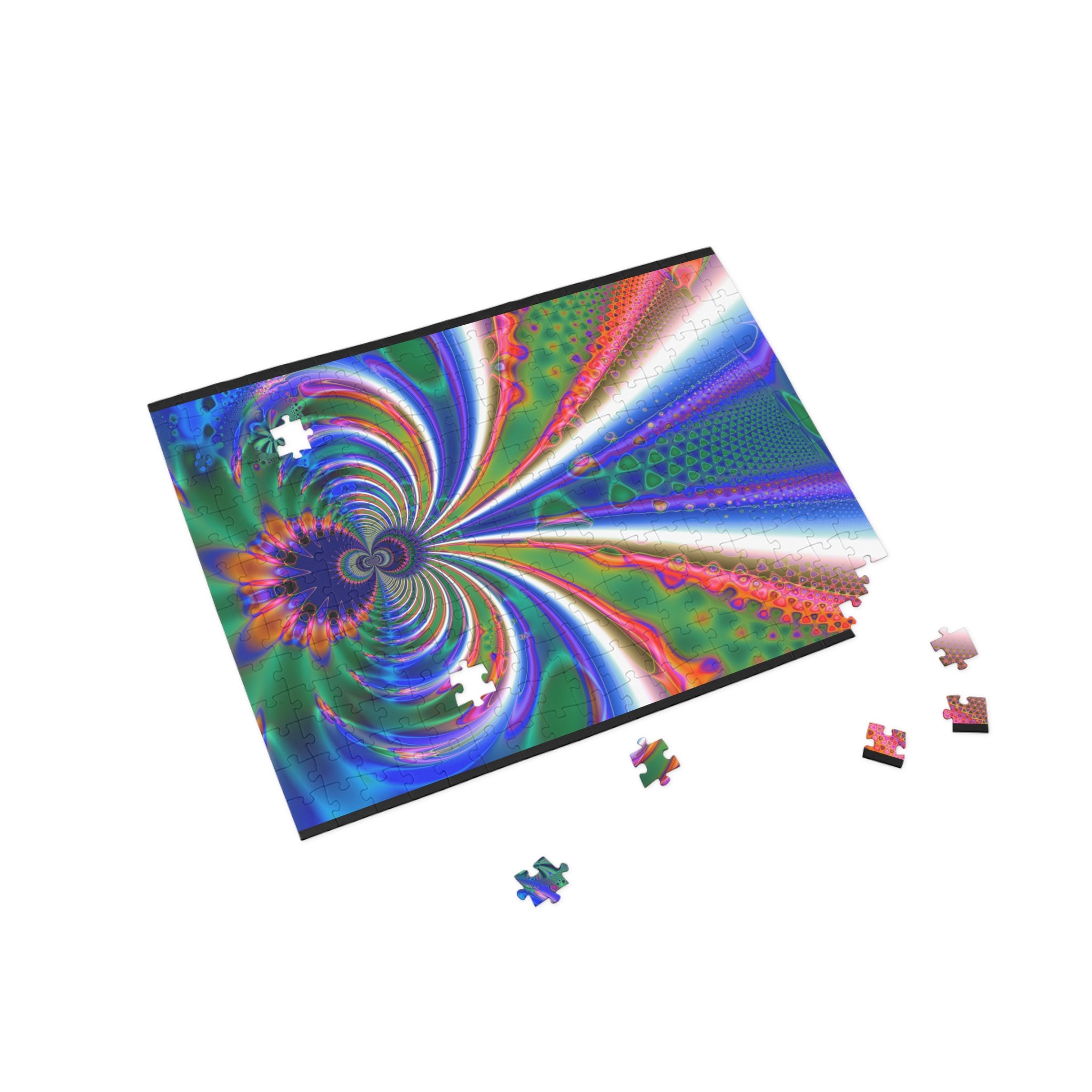 Psychedelic Fractal Jigsaw Puzzle: Vibrant Colors, Fun Challenge (1000-Piece)