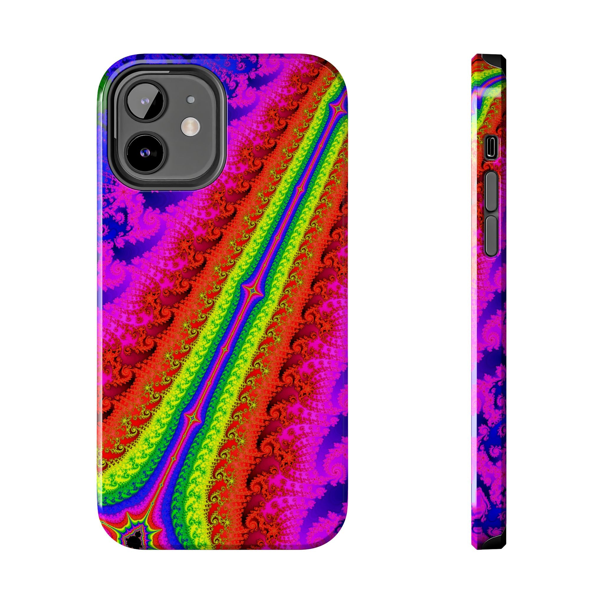 Psychedelic Fractal Tough Phone Case: Colorful Trippy Art