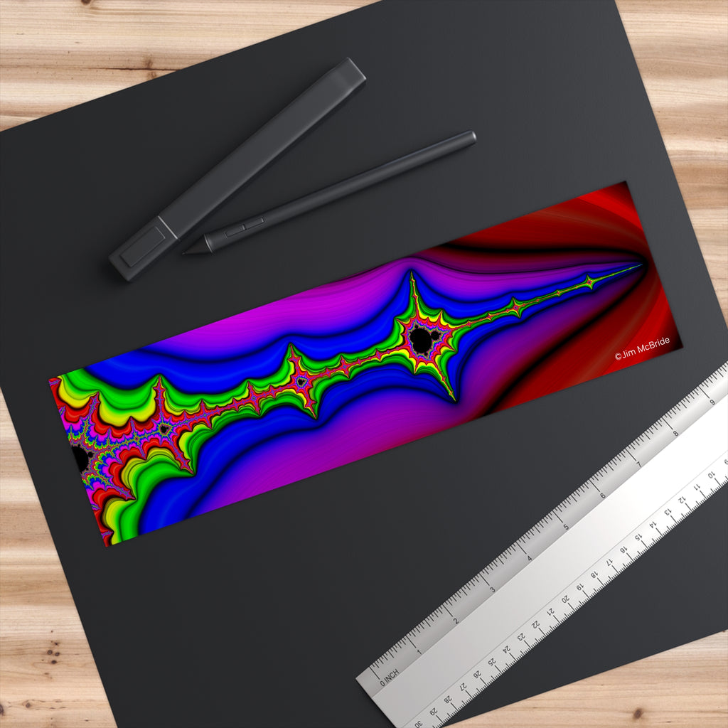 Fractal Bumper Sticker: Trippy Abstract Art, Waterproof Vinyl