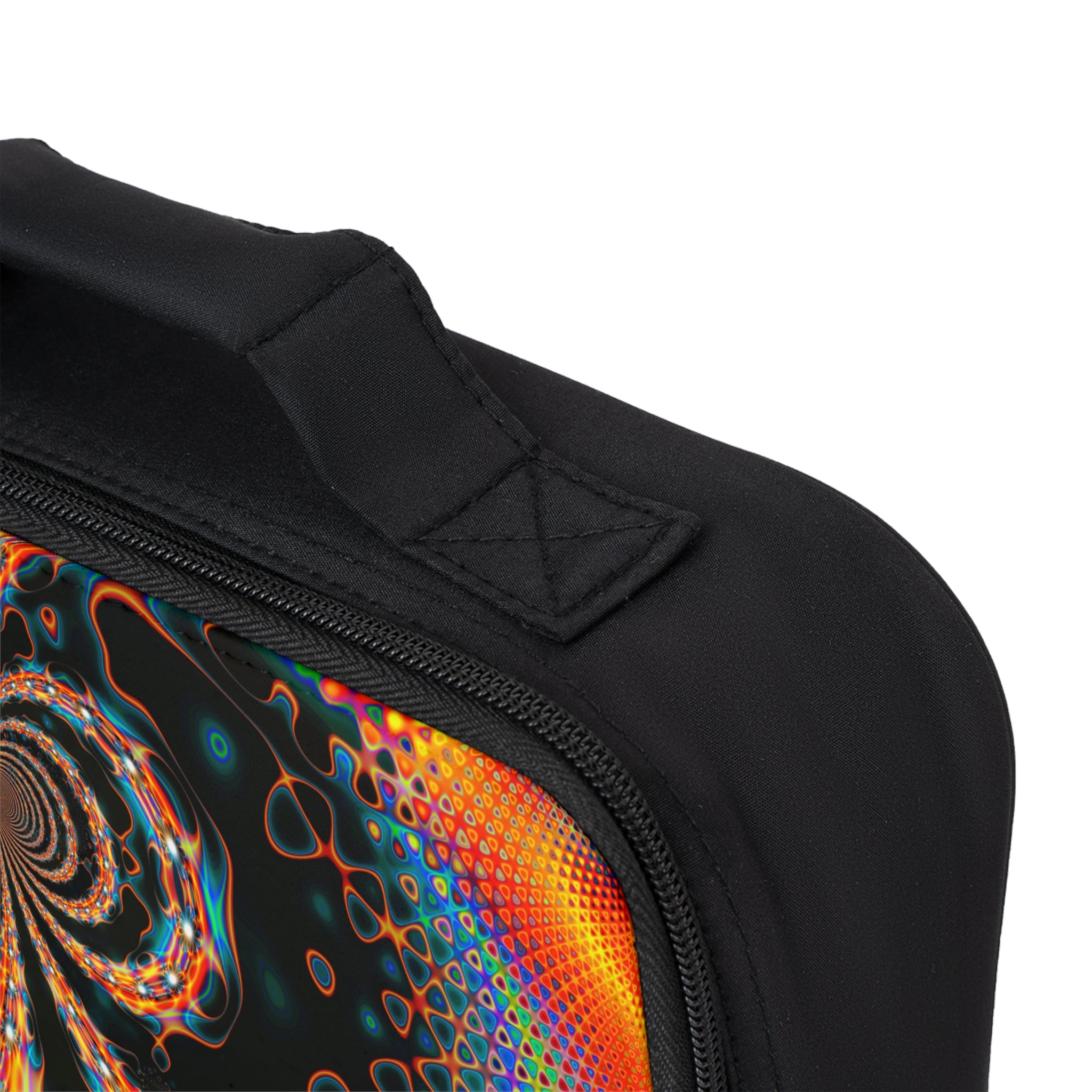 Psychedelic Fractal Lunch Bag: Insulated Trippy Mandala Tote