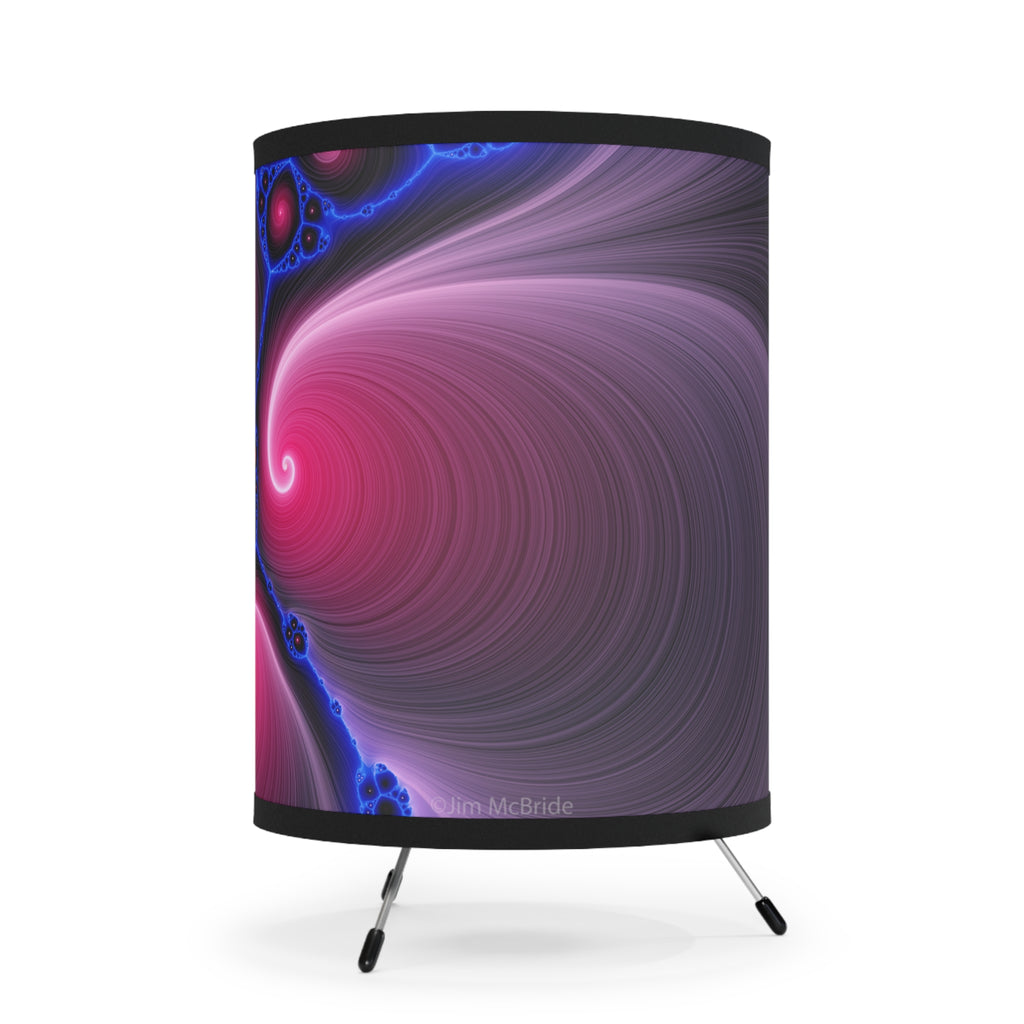 Psychedelic Fractal Lampshade: Vibrant Mandala Print, Meditation Lamp