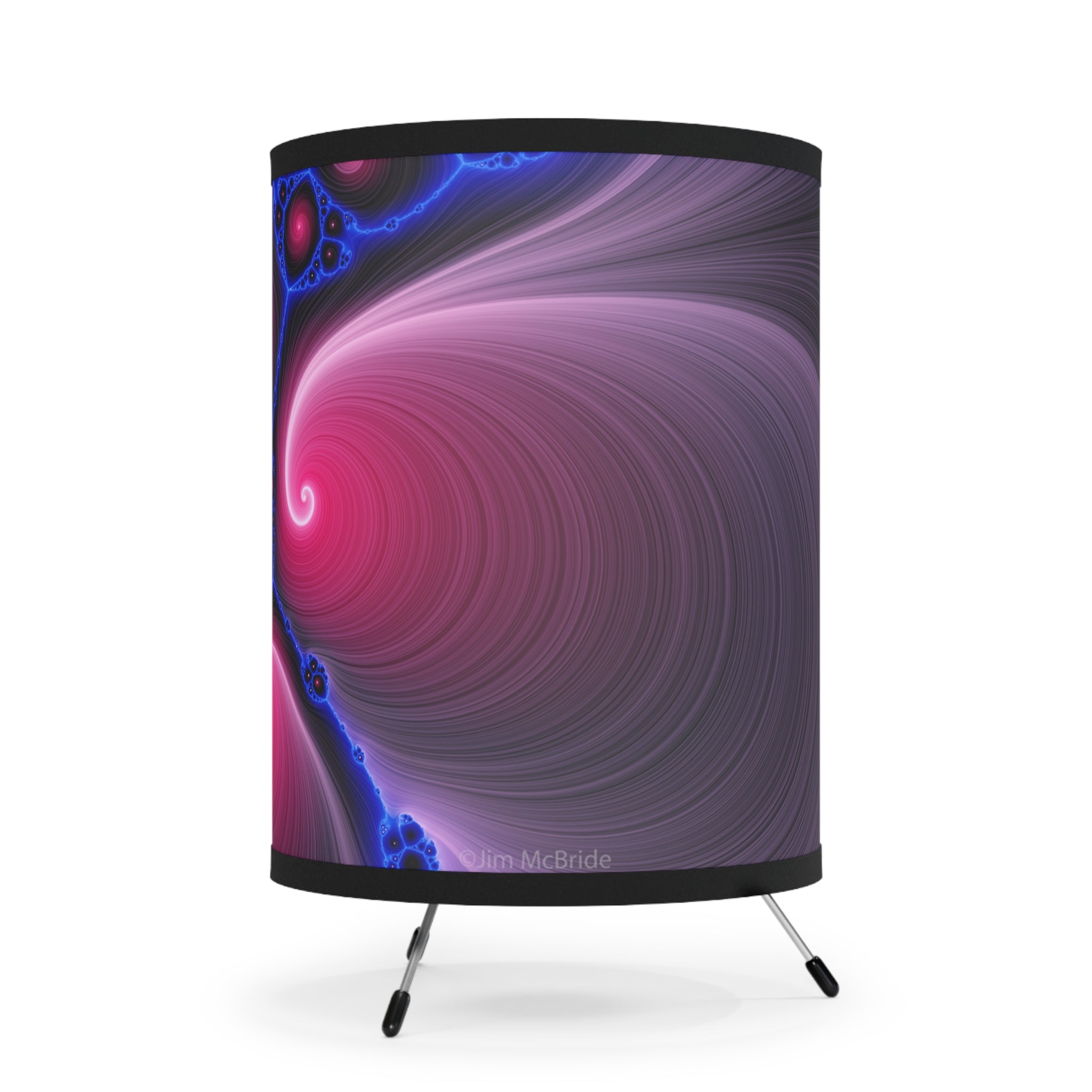 Psychedelic Fractal Lampshade: Vibrant Mandala Print, Meditation Lamp