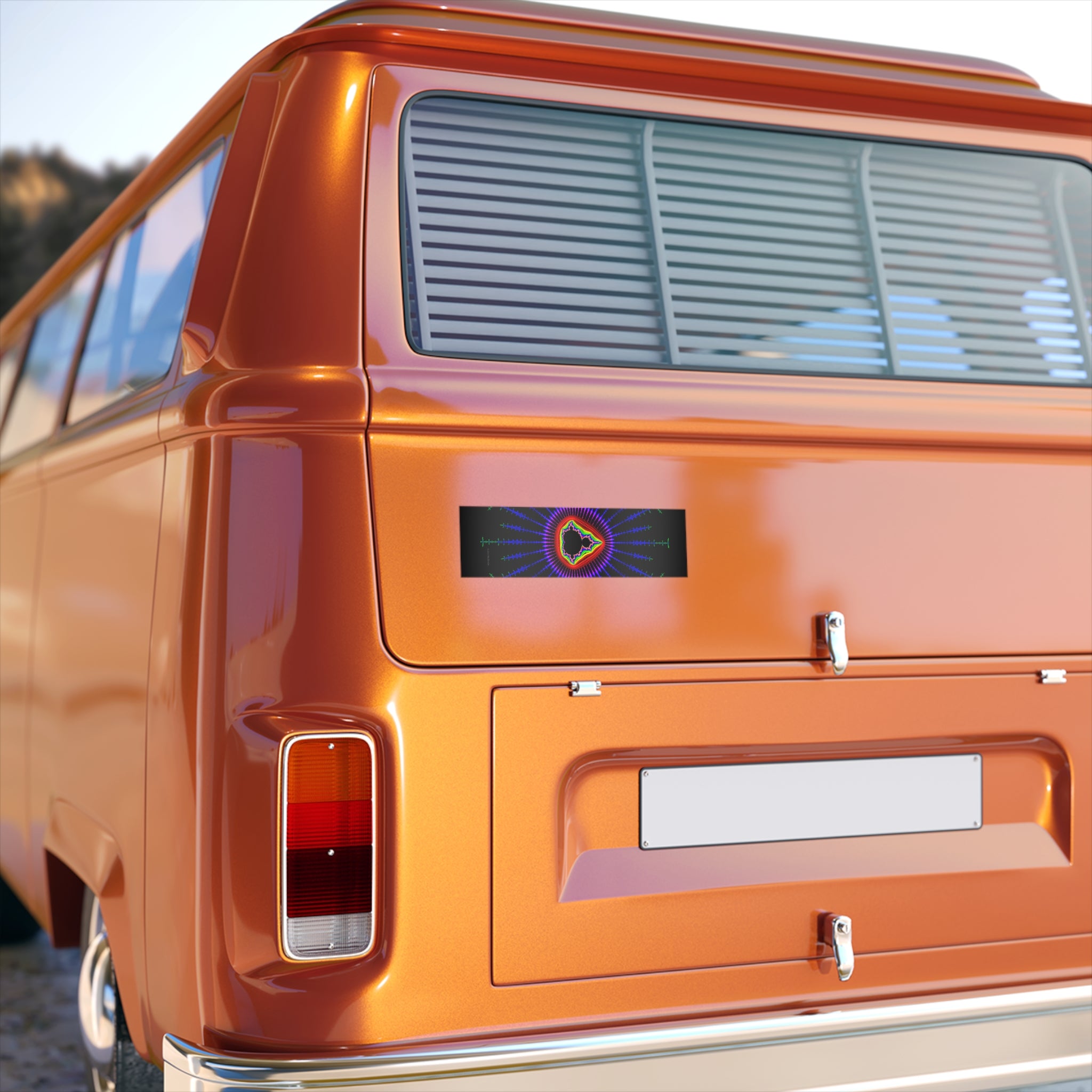 Fractal Bumper Sticker: Trippy Abstract Art, Waterproof Vinyl