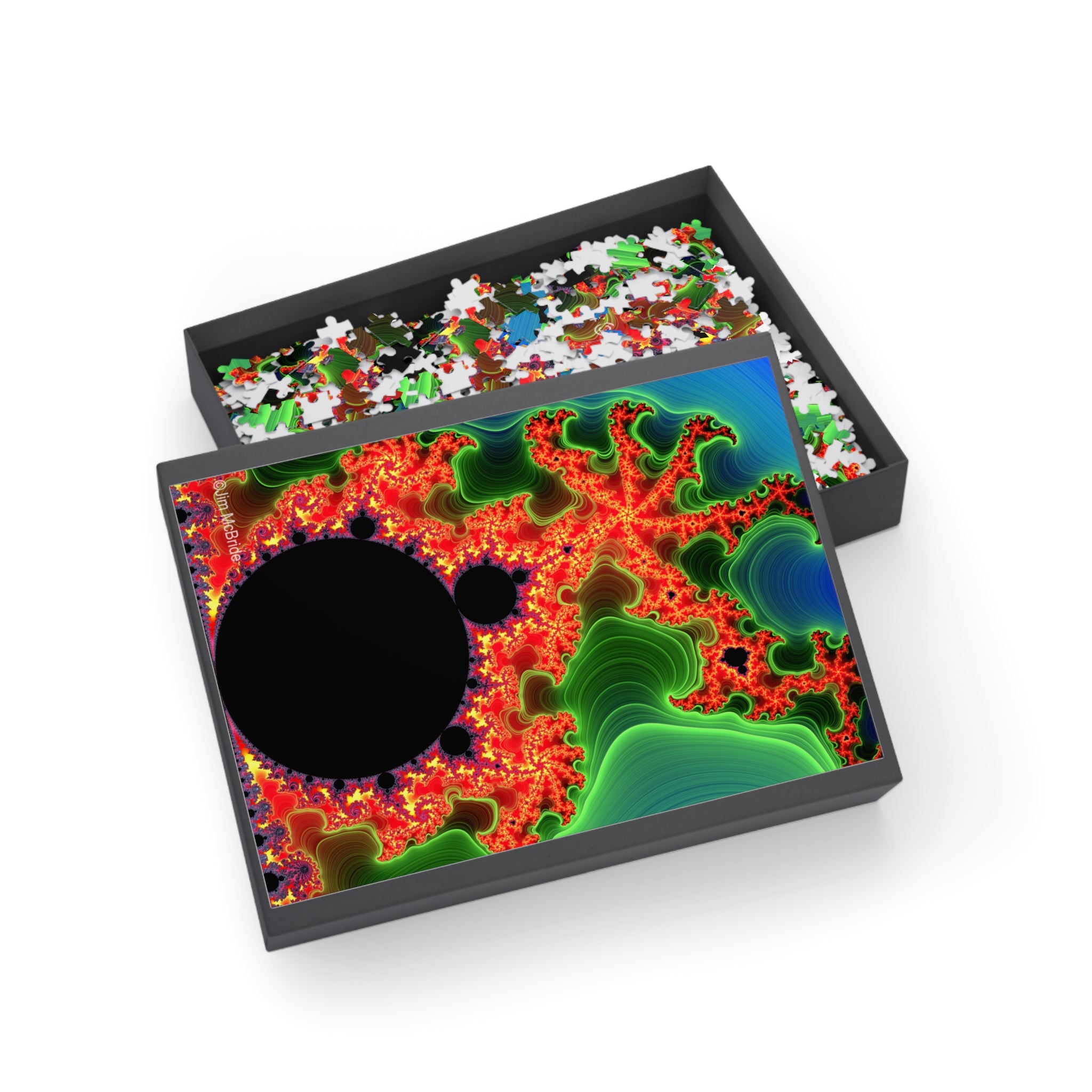 Psychedelic Fractal Jigsaw Puzzle: Vibrant Colors, Fun Challenge (1000-Piece)