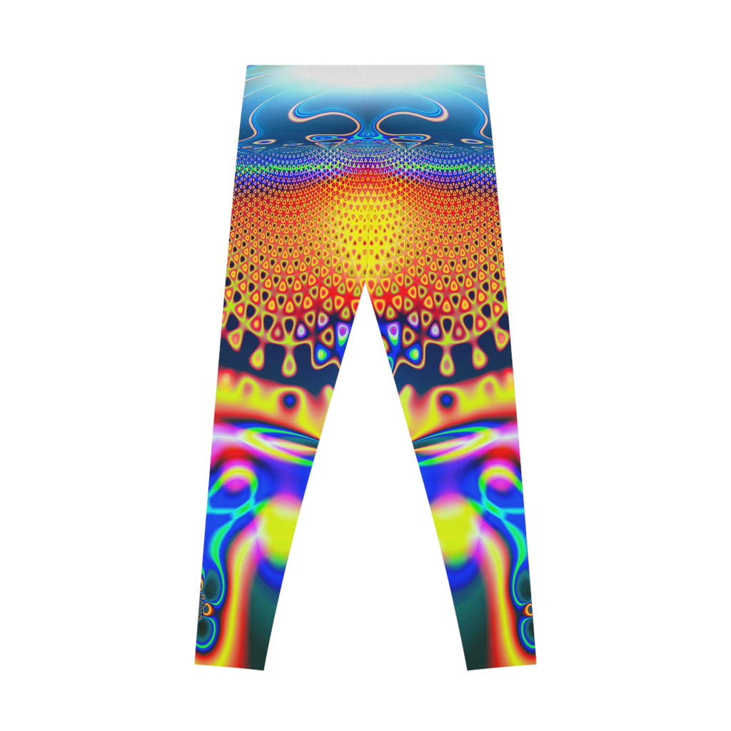 Fractal Art Leggings: Colorful Stretchy Comfy Pants