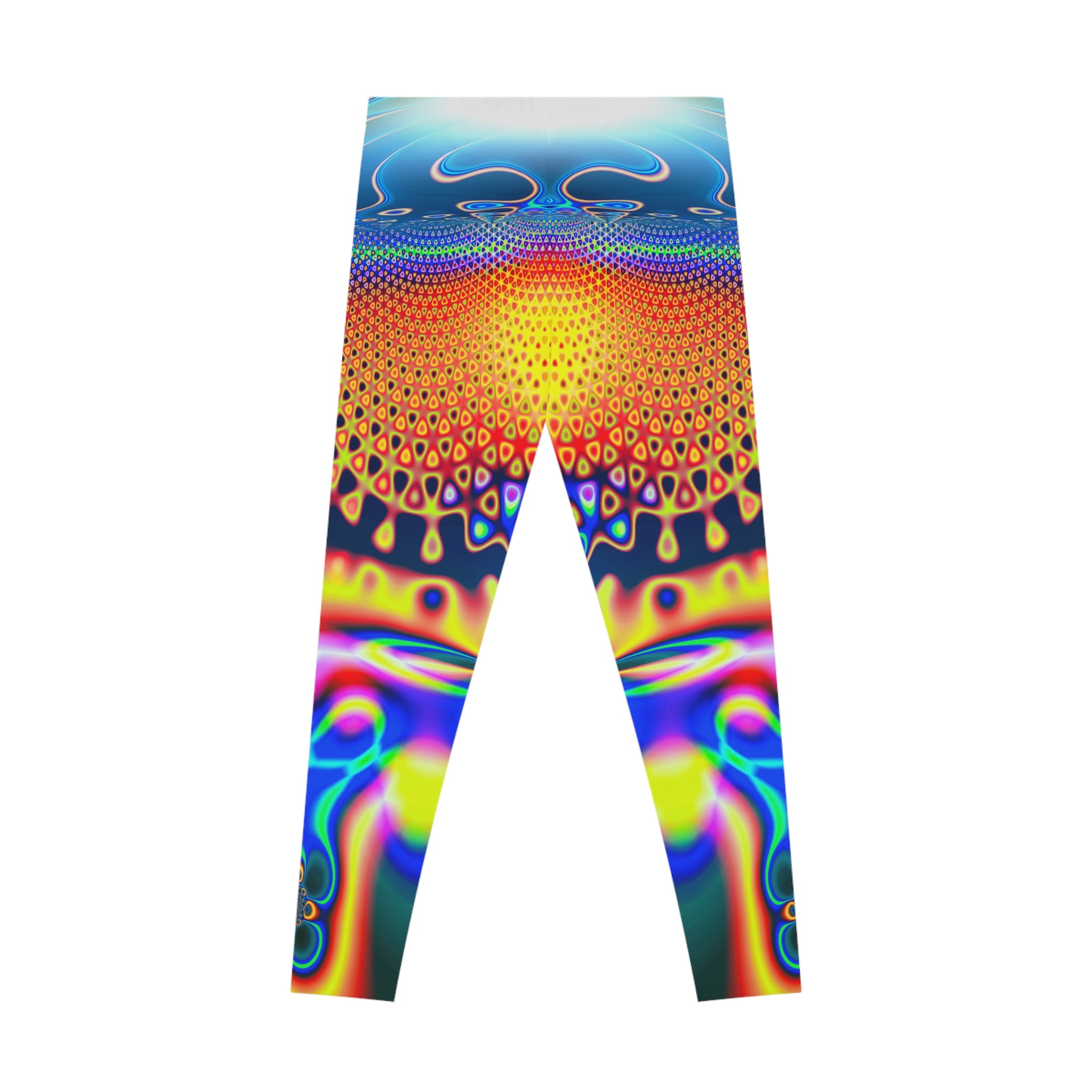 Fractal Art Leggings: Colorful Stretchy Comfy Pants