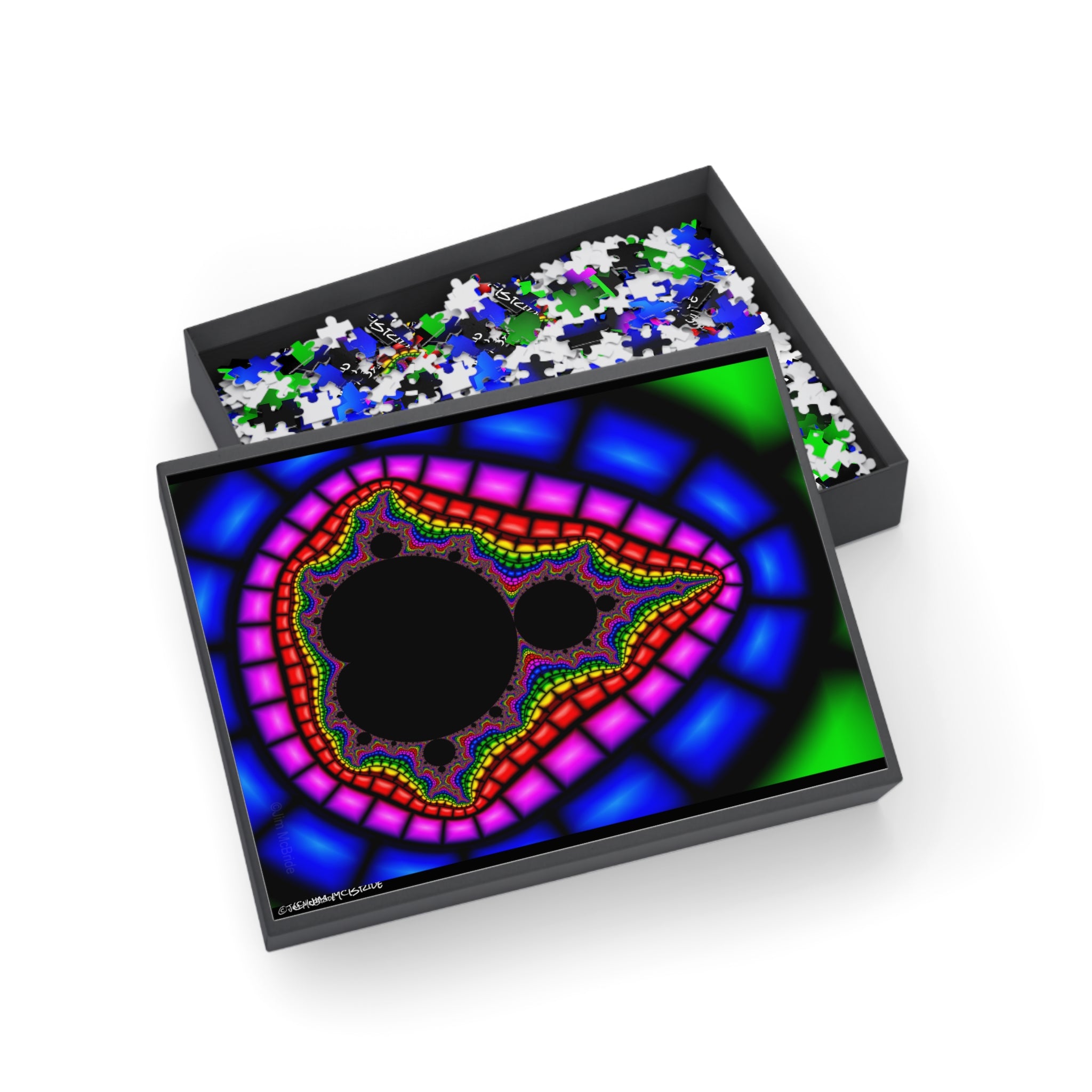 Psychedelic Fractal Jigsaw Puzzle: Vibrant Colors, Fun Challenge (1000-Piece)