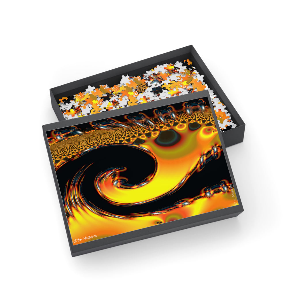 Psychedelic Fractal Jigsaw Puzzle: Vibrant Colors, Fun Challenge (1000-Piece)