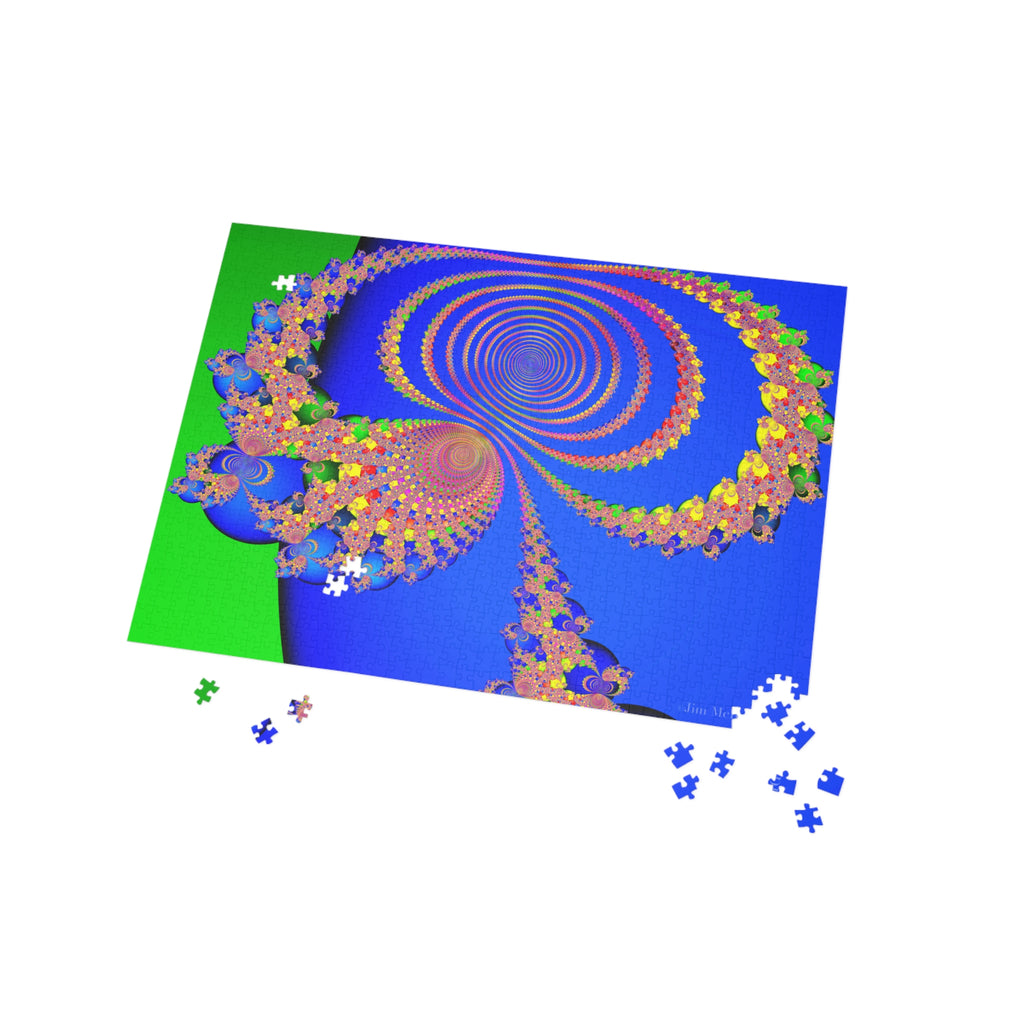 Psychedelic Fractal Jigsaw Puzzle: Vibrant Colors, Fun Challenge (1000-Piece)