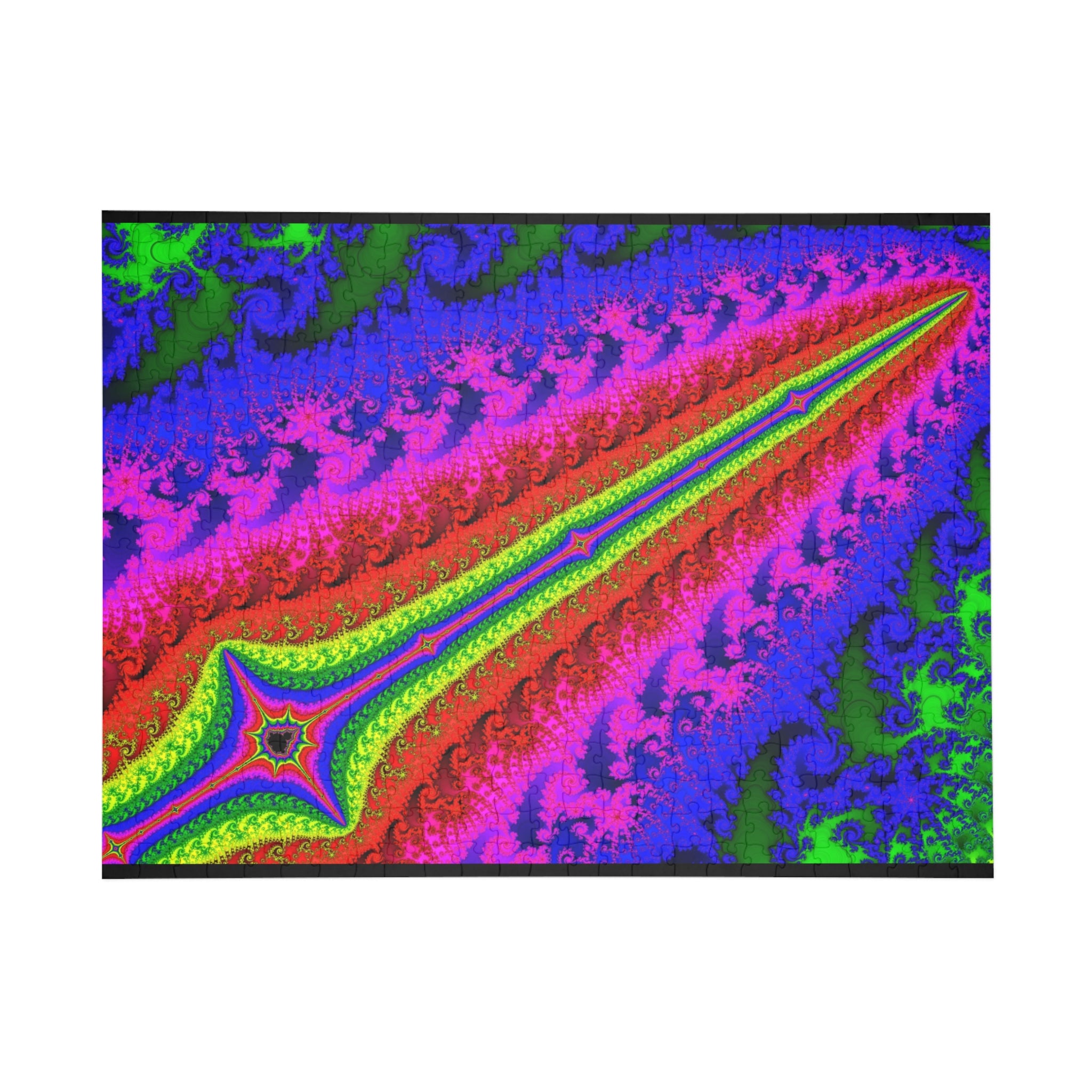 Psychedelic Fractal Jigsaw Puzzle: Vibrant Colors, Fun Challenge (1000-Piece)