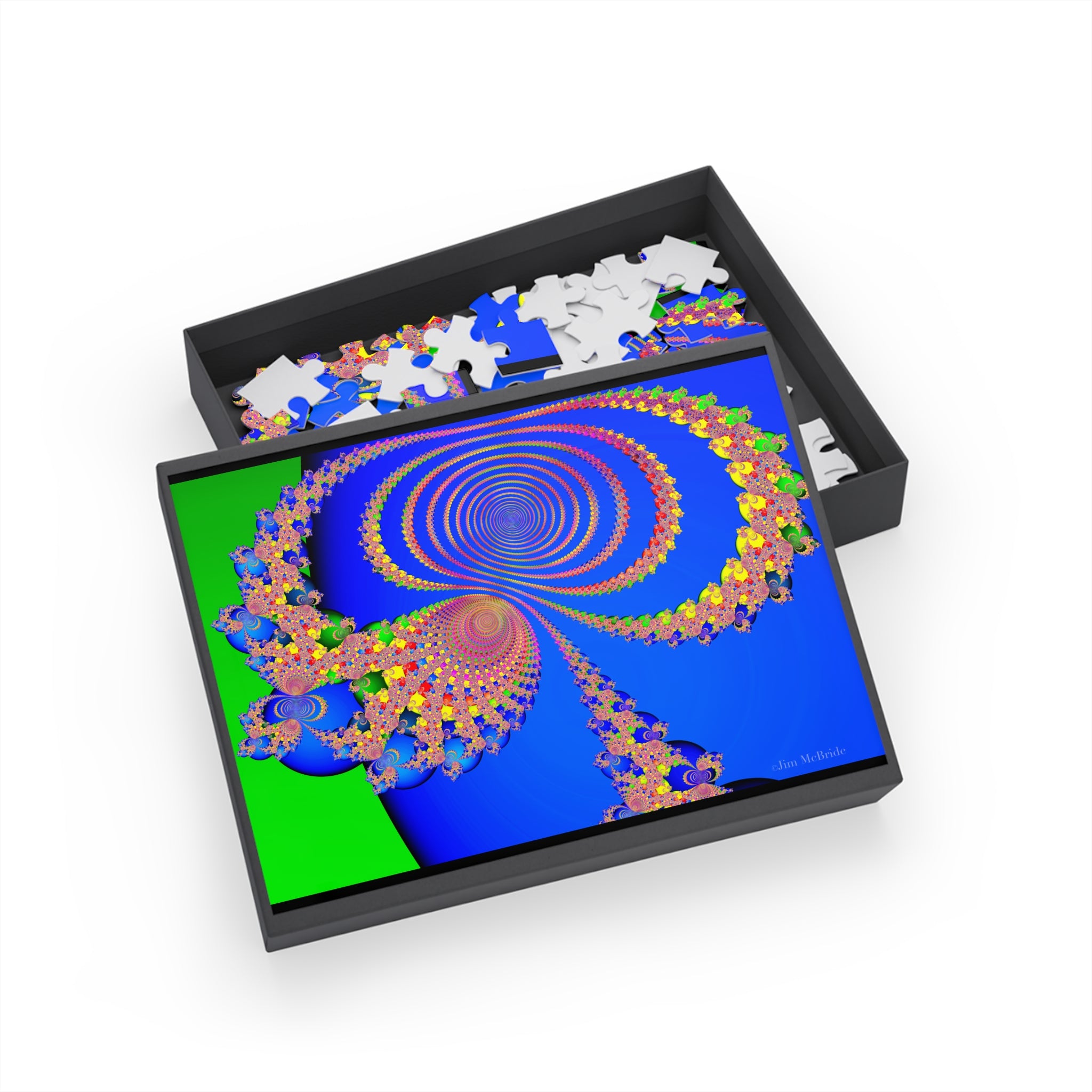 Psychedelic Fractal Jigsaw Puzzle: Vibrant Colors, Fun Challenge (1000-Piece)