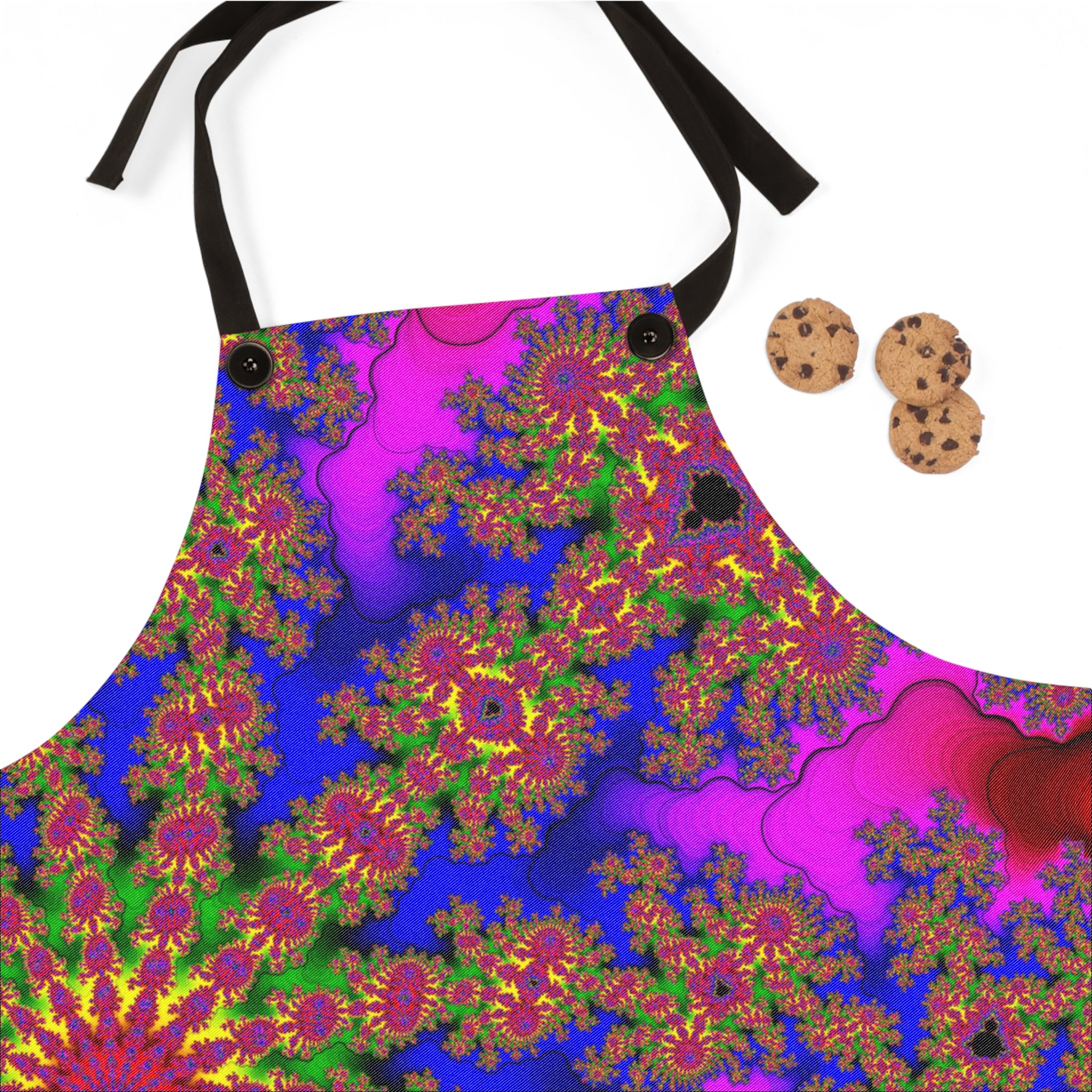 Fractal Art Apron: Colorful Psychedelic Kitchen Decor