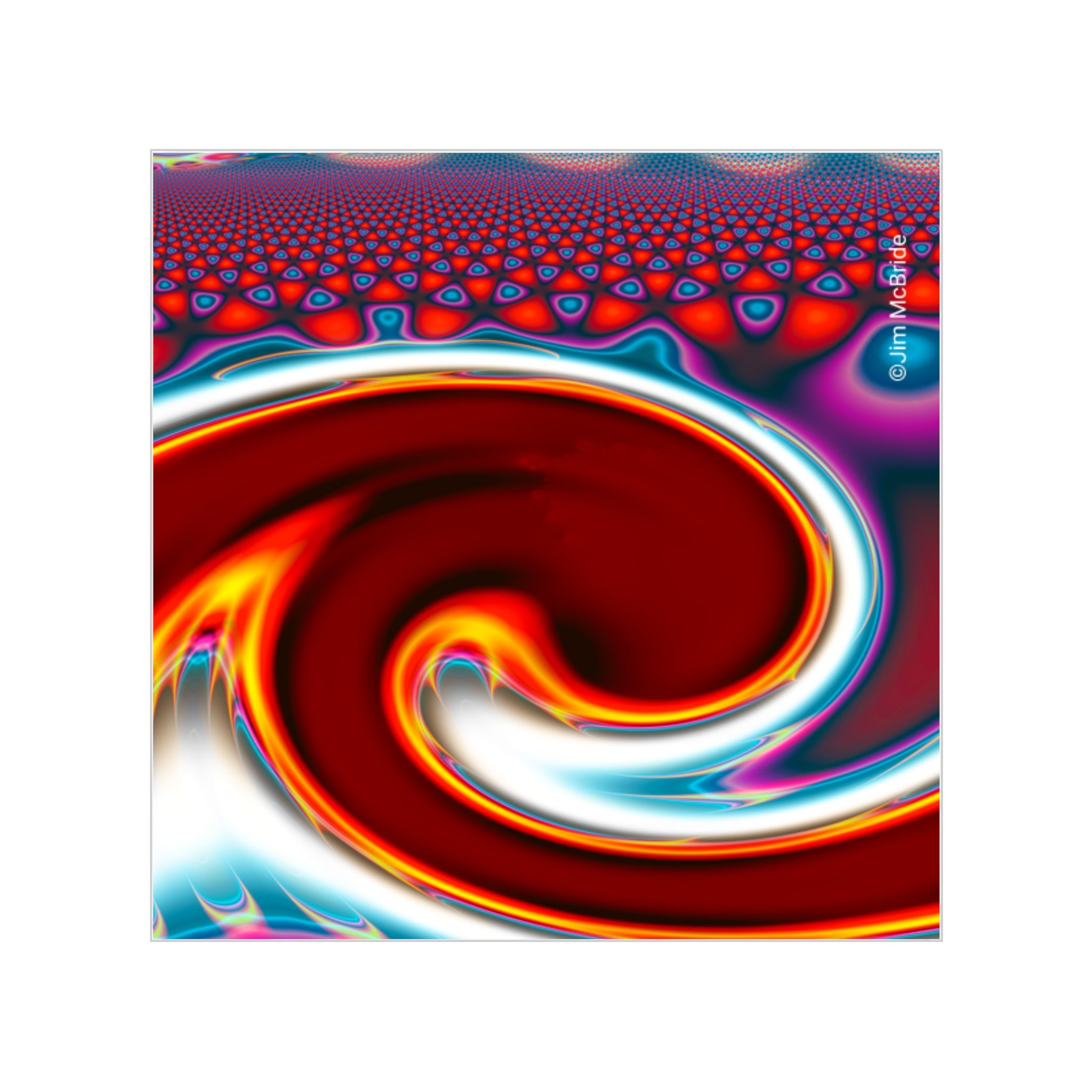 Trippy Fractal Sticker: Transparent Boho Window Vinyl Decal