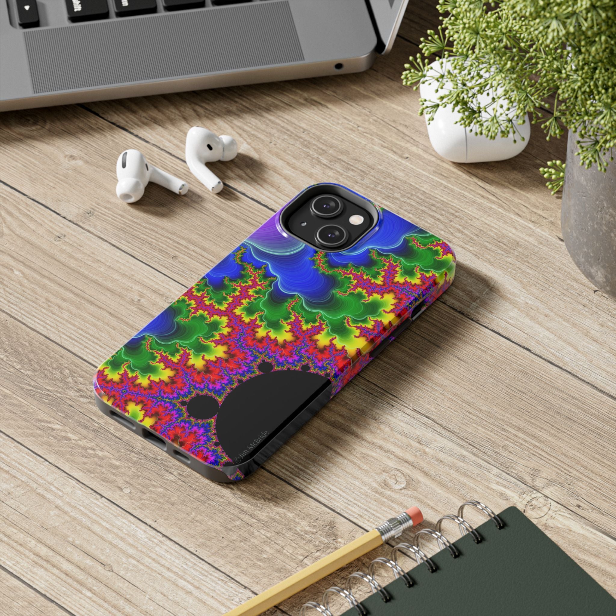 Psychedelic Fractal Tough Phone Case: Colorful Trippy Art