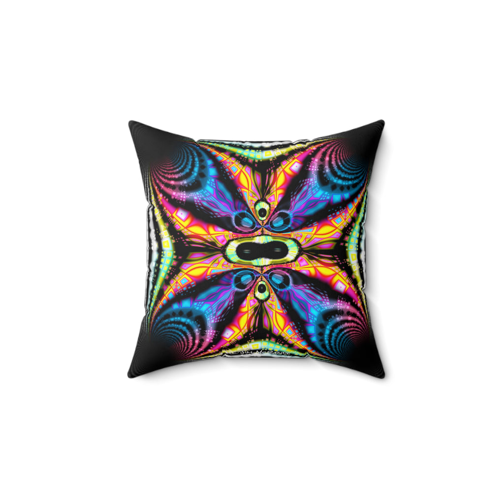 Fractal Art Pillow: Psychedelic Boho Decor